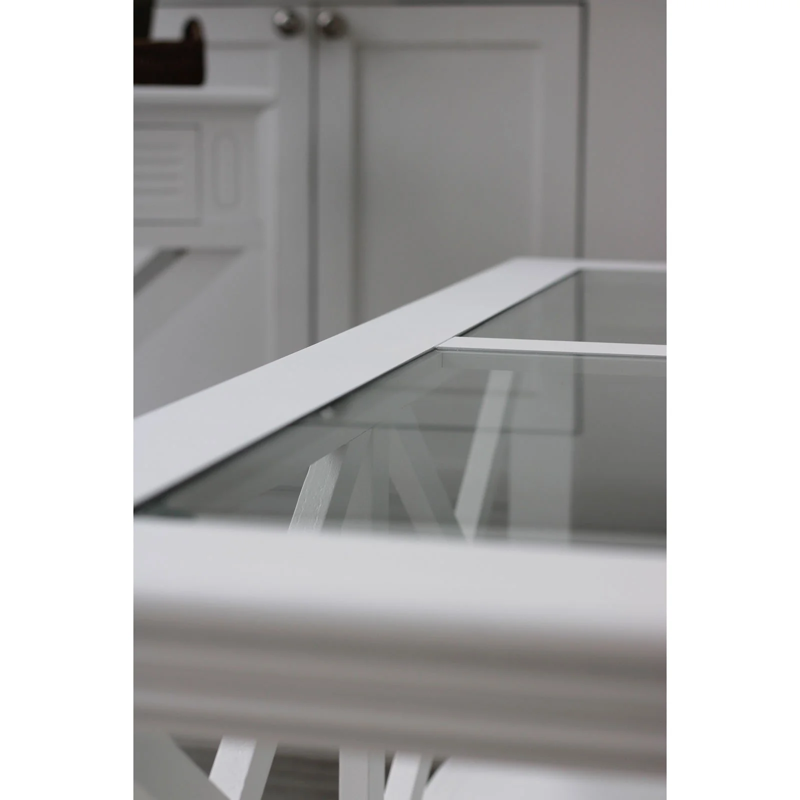 Hamptons Coastal Large Glass Coffee Table - Image 4