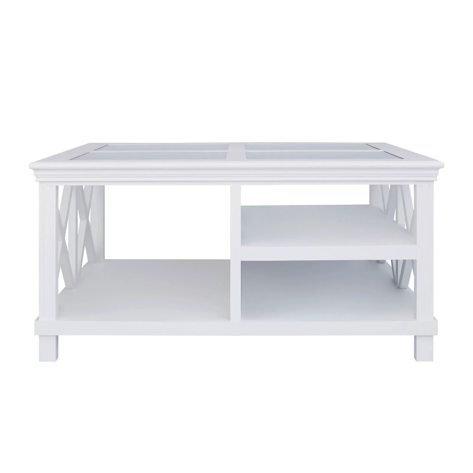 Hamptons Coastal Large Glass Coffee Table - Image 9