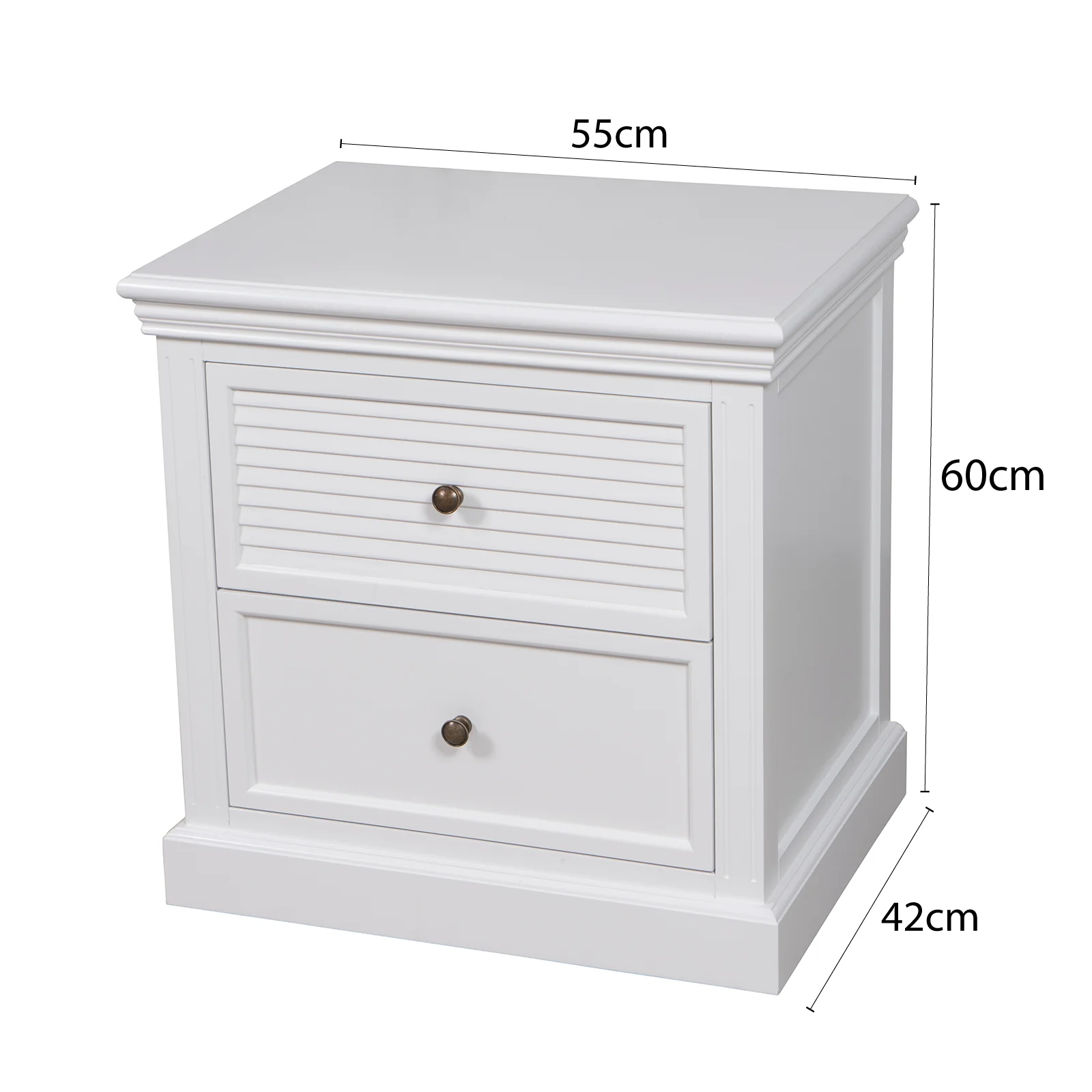 Hamptons Coastal Seaside 2 Drawer Bedside Table Night Stand - Image 11
