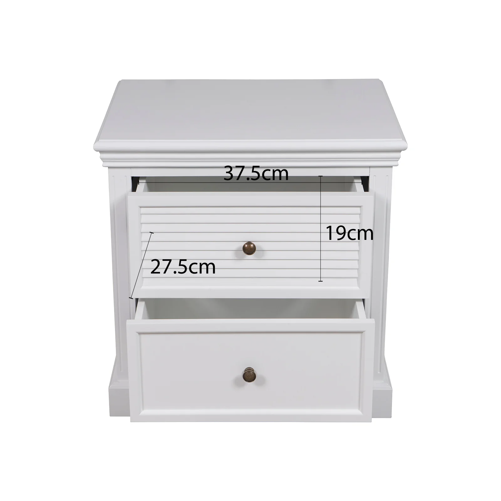 Hamptons Coastal Seaside 2 Drawer Bedside Table Night Stand - Image 12