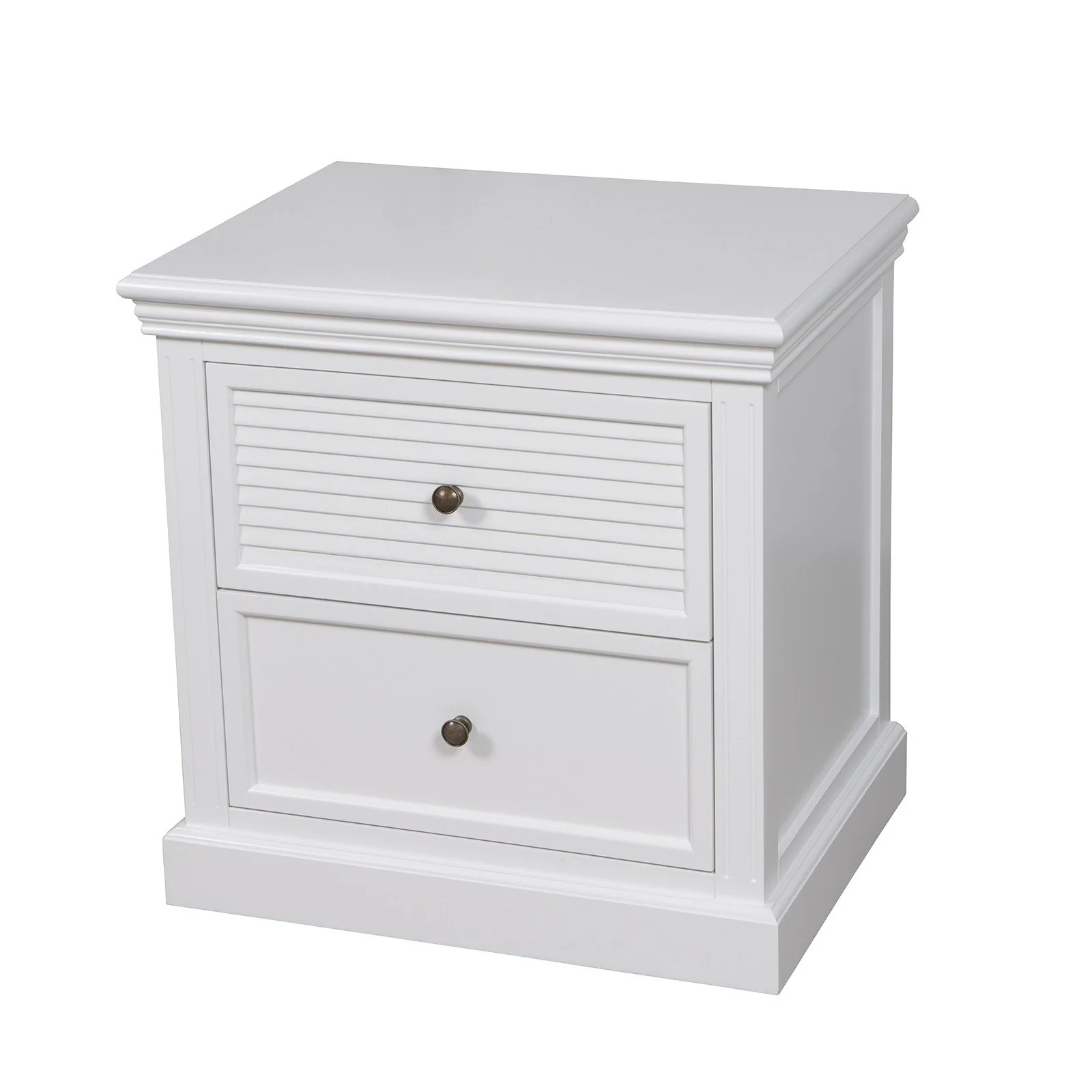 Hamptons Coastal Seaside 2 Drawer Bedside Table Night Stand - Image 3