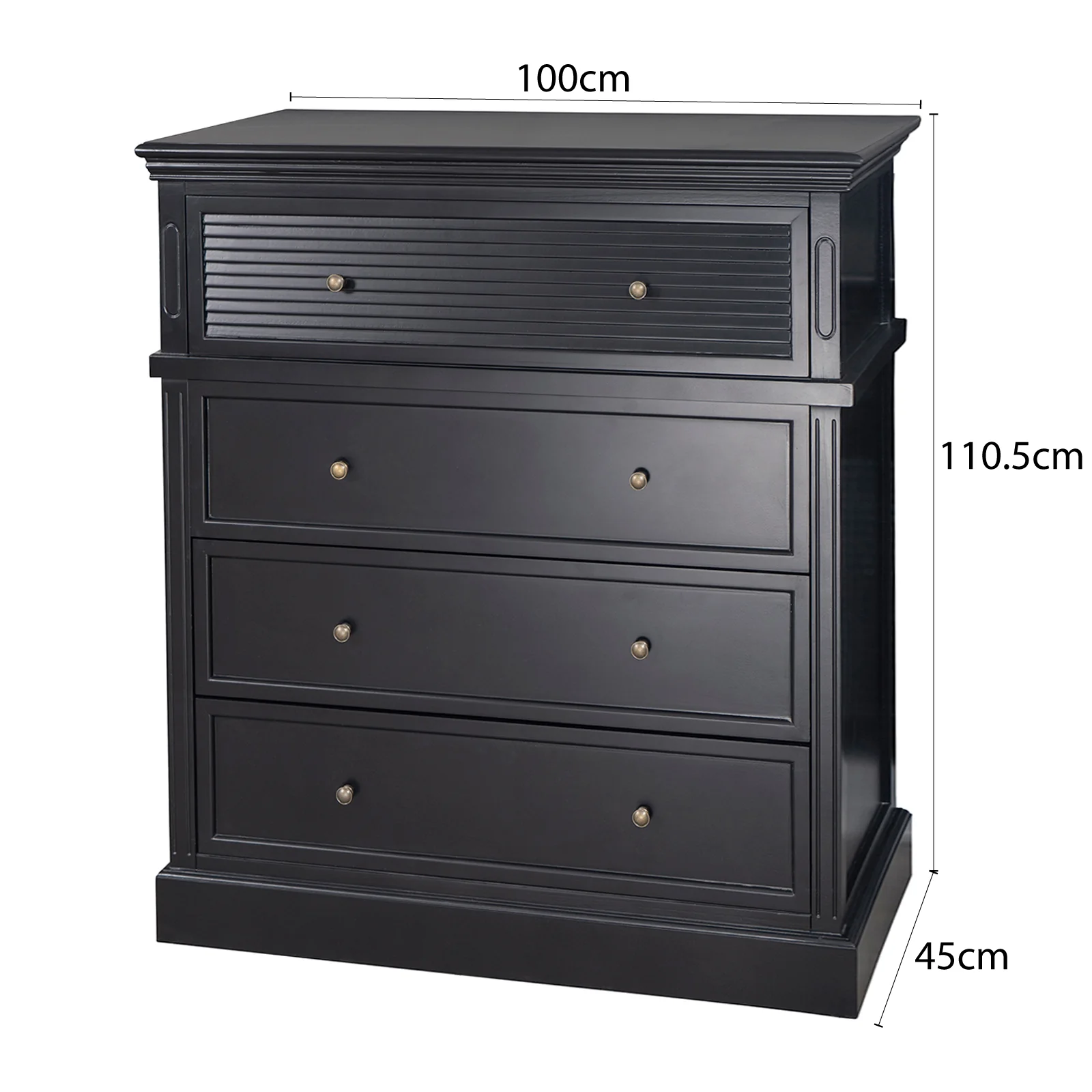 Hamptons Coastal Seaside 4 Drawer Chest Tallboy Cabinet - Image 25
