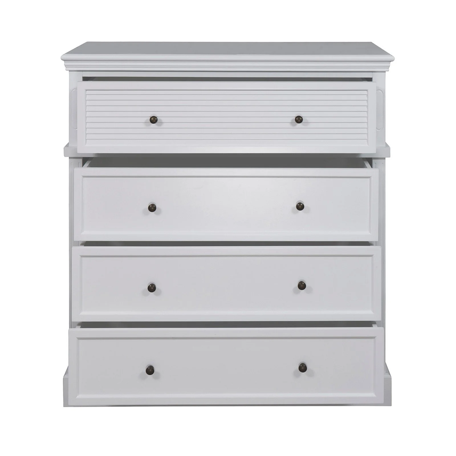 Hamptons Coastal Seaside 4 Drawer Chest Tallboy Cabinet - Image 5