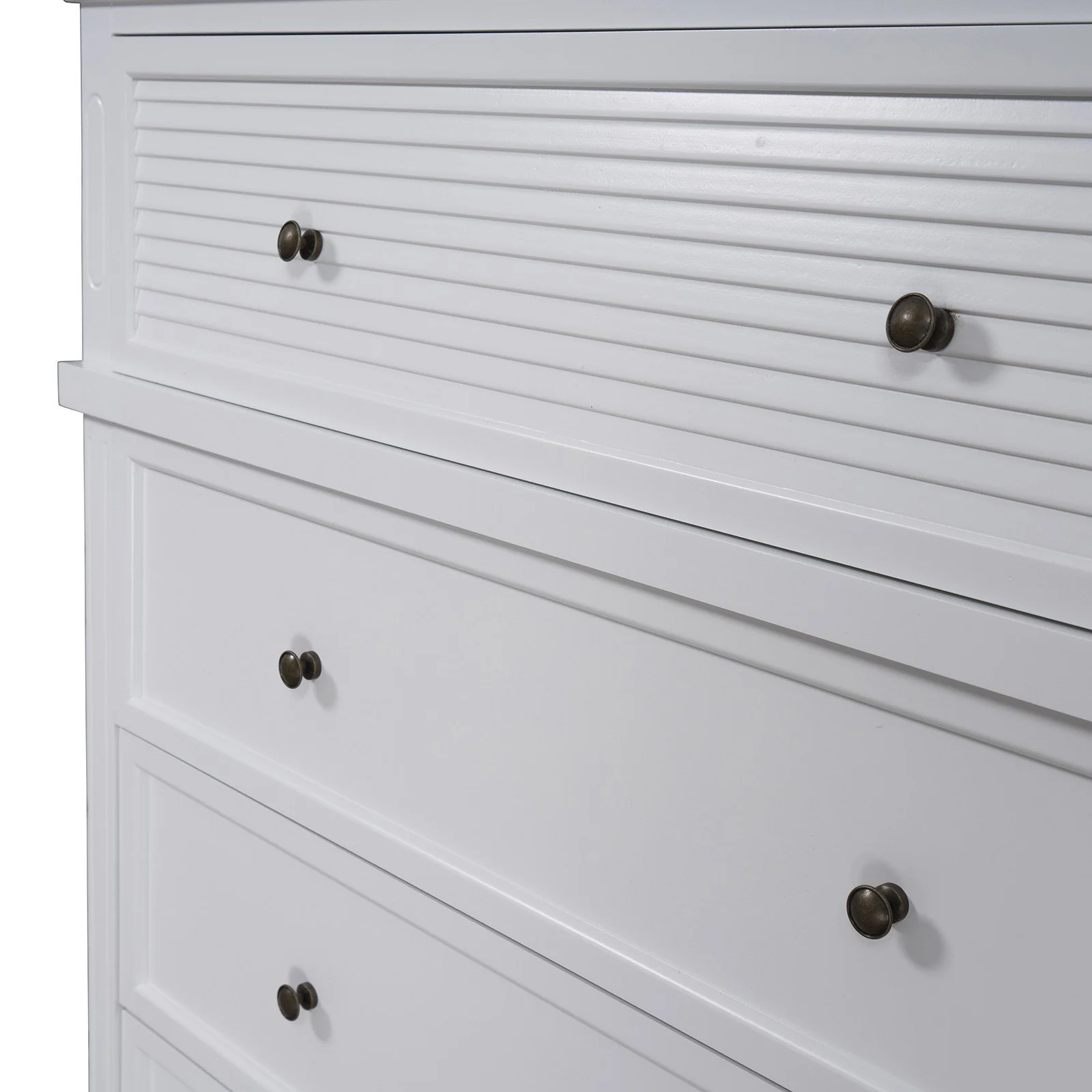 Hamptons Coastal Seaside 4 Drawer Chest Tallboy Cabinet - Image 9