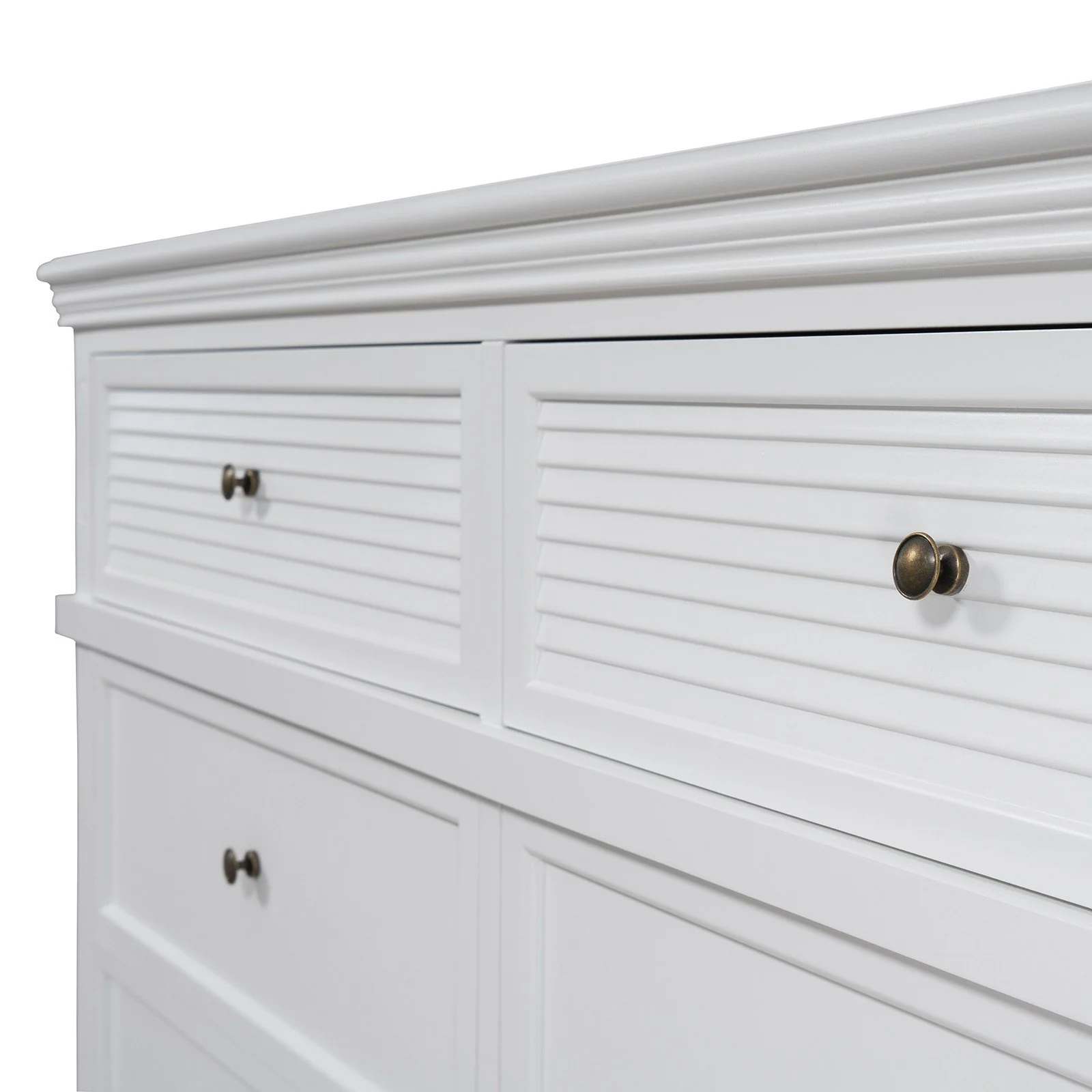 Hamptons Coastal Seaside 6 Drawer Chest Tallboy Cabinet - Image 10