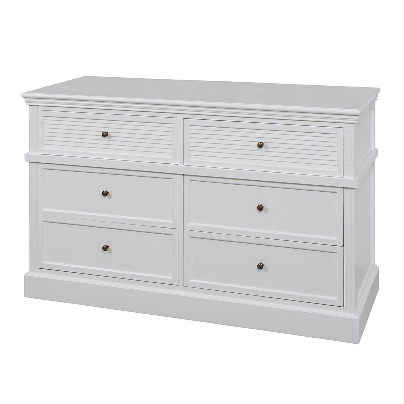 Hamptons Coastal Seaside 6 Drawer Chest Tallboy Cabinet - Image 4