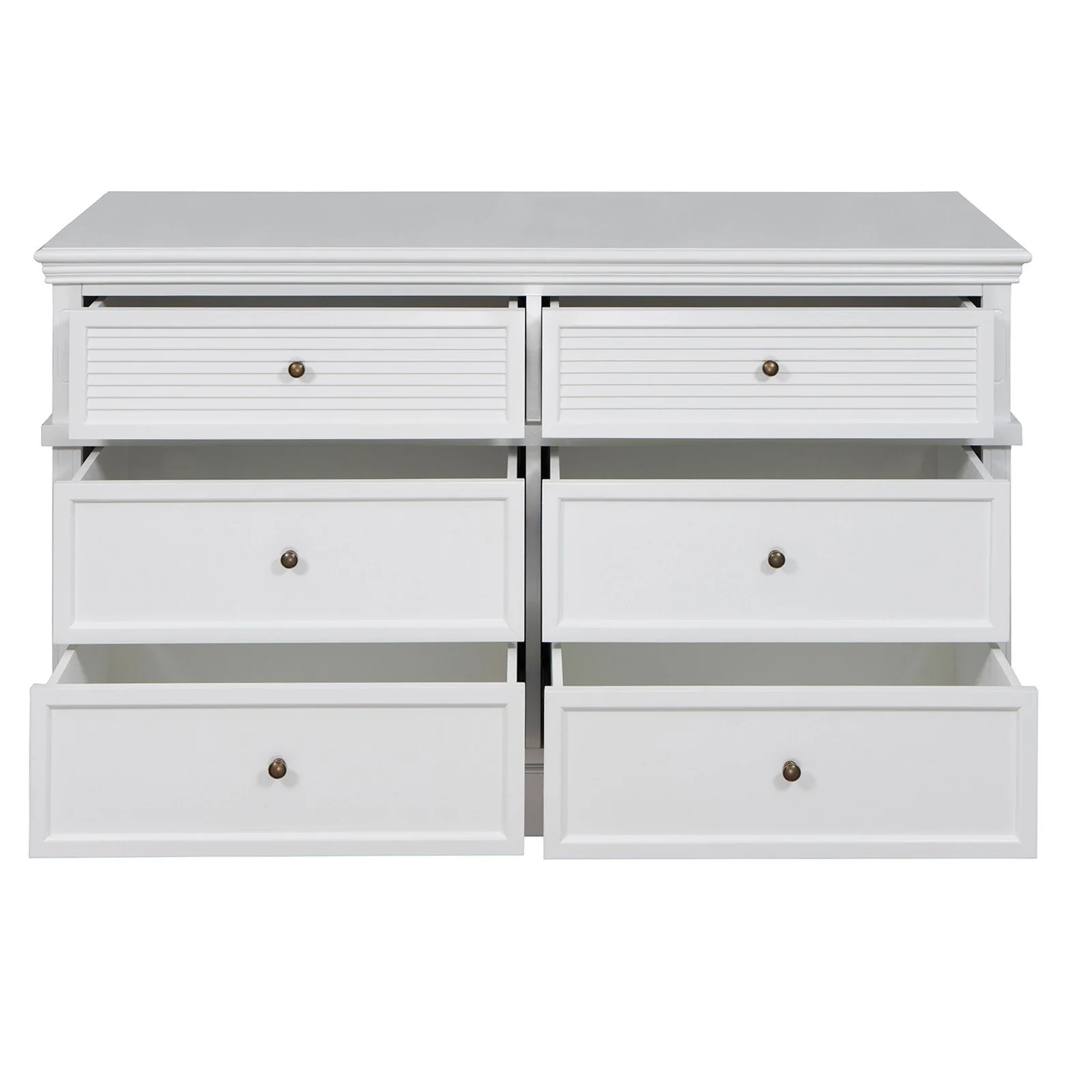 Hamptons Coastal Seaside 6 Drawer Chest Tallboy Cabinet - Image 5