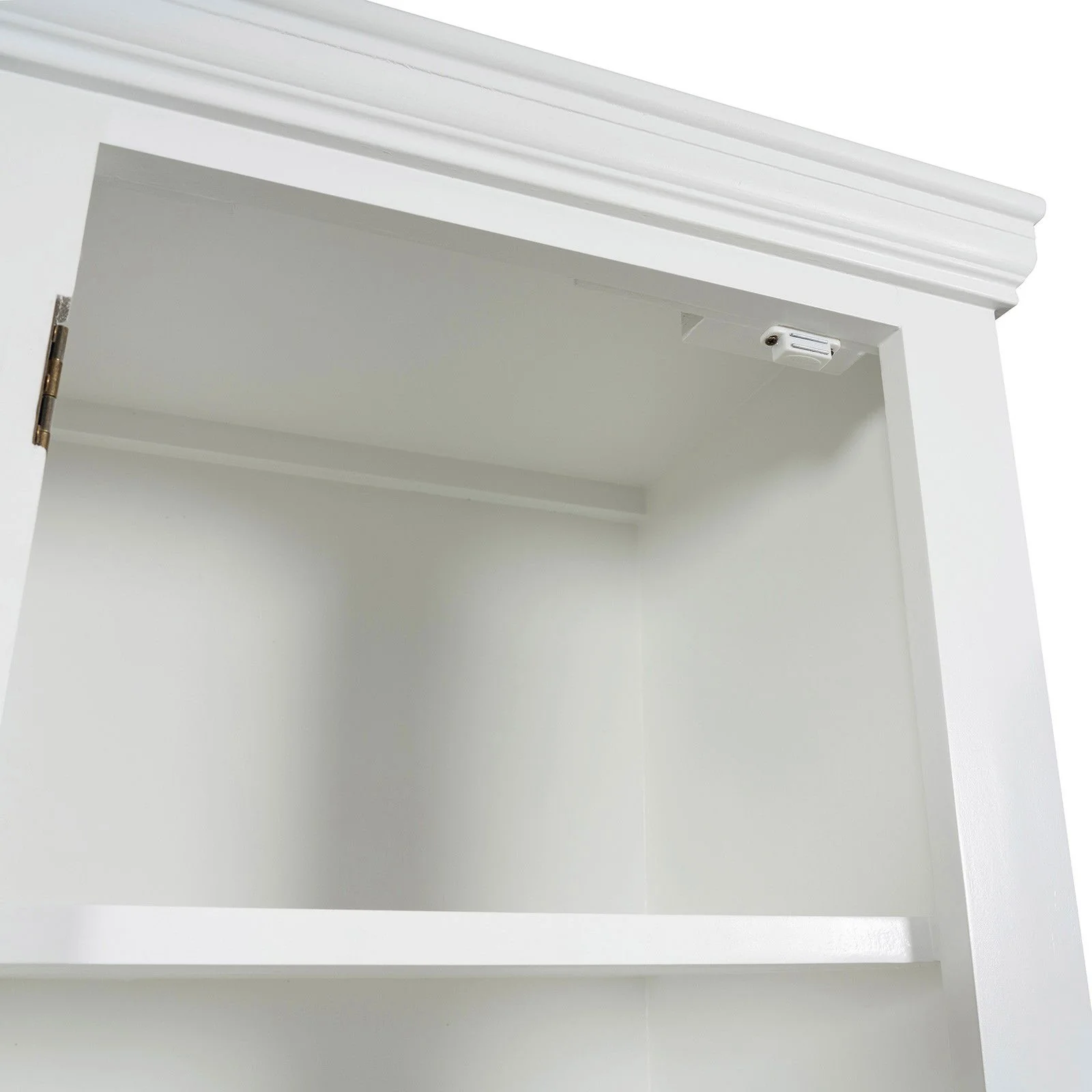 Hamptons Coastal Tall Glass Door 2 Drawer Cabinet - Image 8