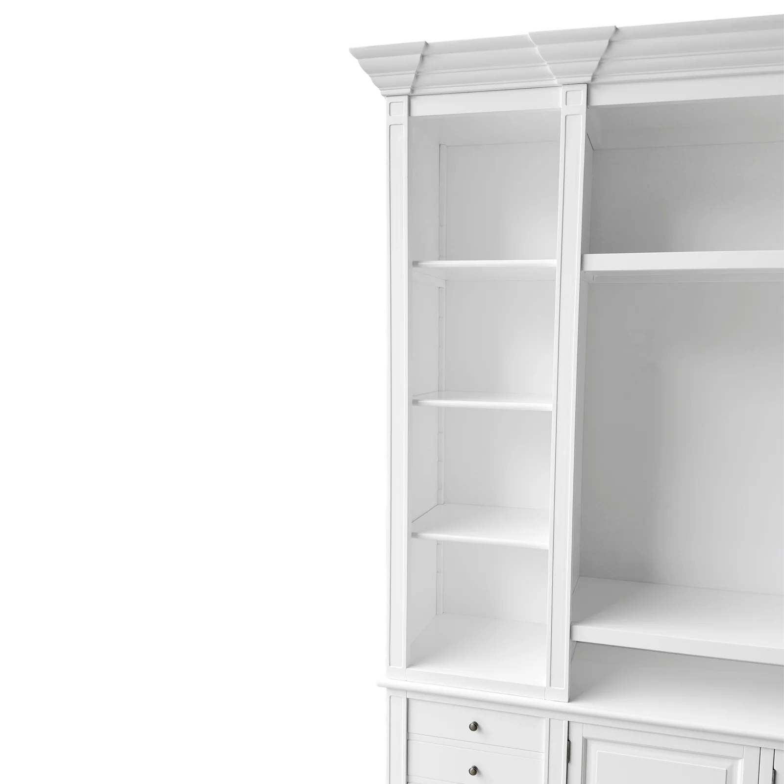 Hamptons Coastal White Entertainment Unit Cabinet with Optional Solid Hardwood Upgrade - Image 12