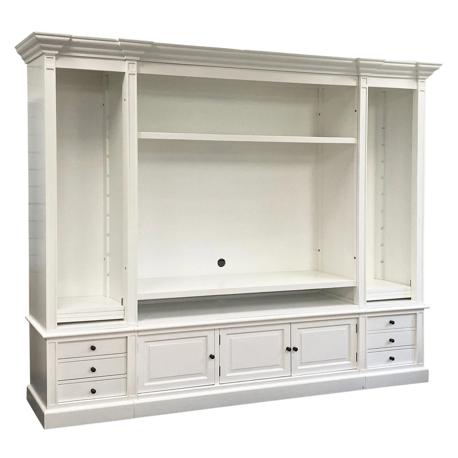Hamptons Coastal White Entertainment Unit Cabinet with Optional Solid Hardwood Upgrade - Image 13