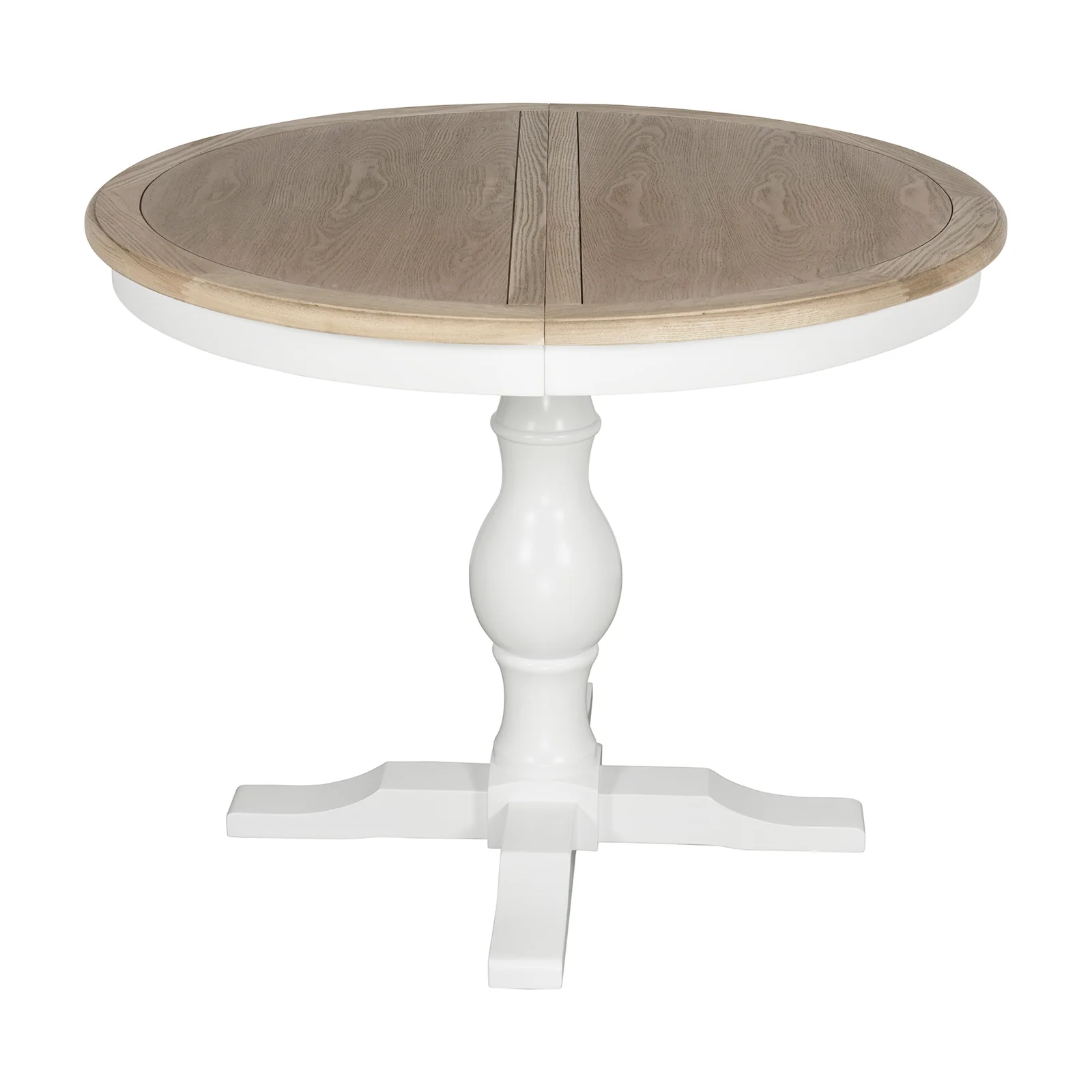 Hamptons/French Provincial Extendable Pedestal Round 100-150cm Extendable Dining Table - Image 10