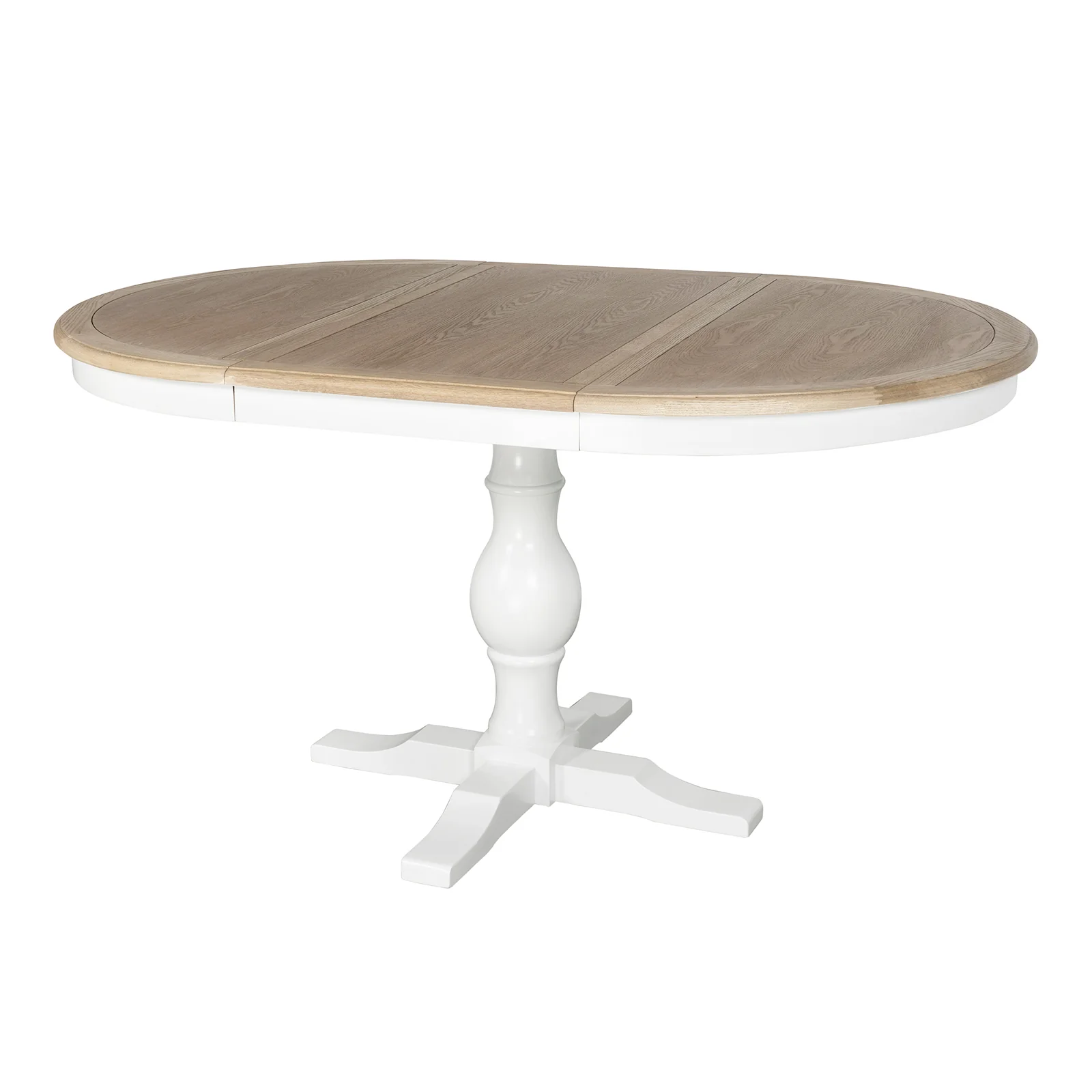 Hamptons/French Provincial Extendable Pedestal Round 100-150cm Extendable Dining Table - Image 14
