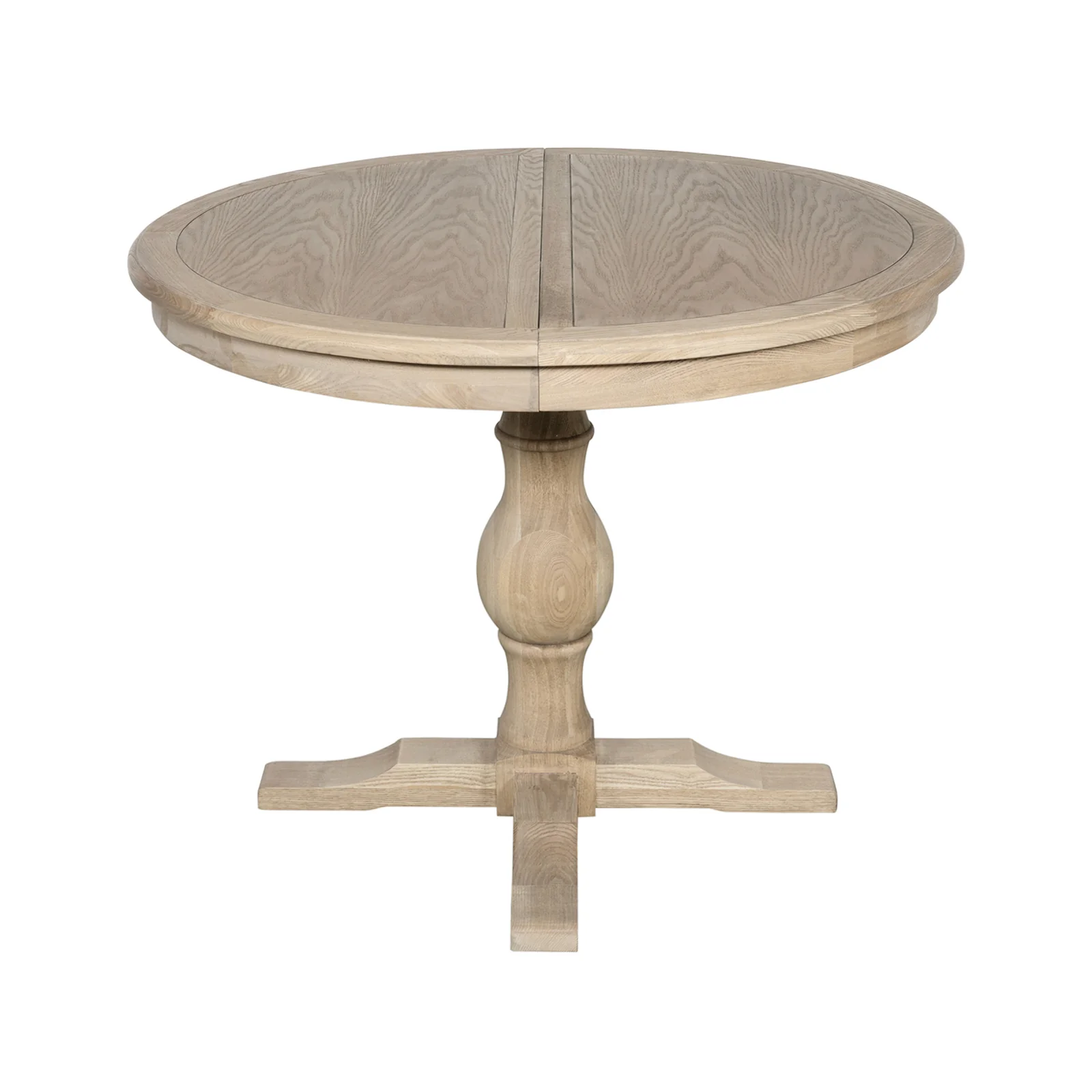 Hamptons/French Provincial Extendable Pedestal Round 100-150cm Extendable Dining Table - Image 27