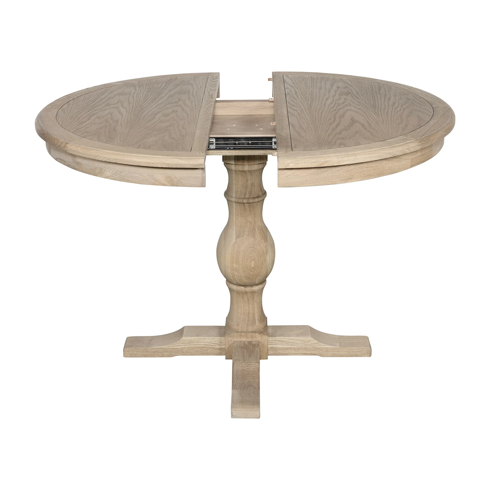 Hamptons/French Provincial Extendable Pedestal Round 100-150cm Extendable Dining Table - Image 28