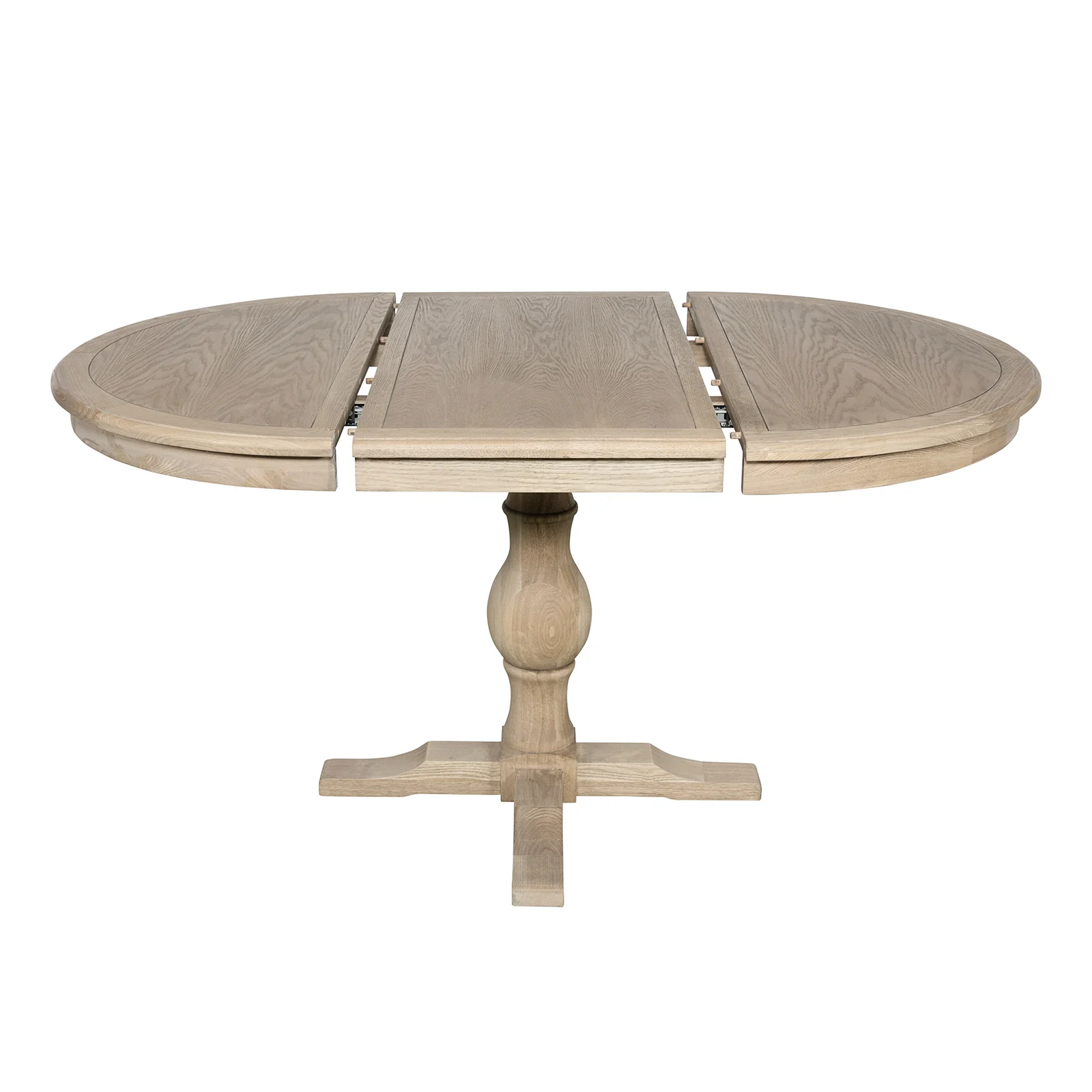 Hamptons/French Provincial Extendable Pedestal Round 100-150cm Extendable Dining Table - Image 34