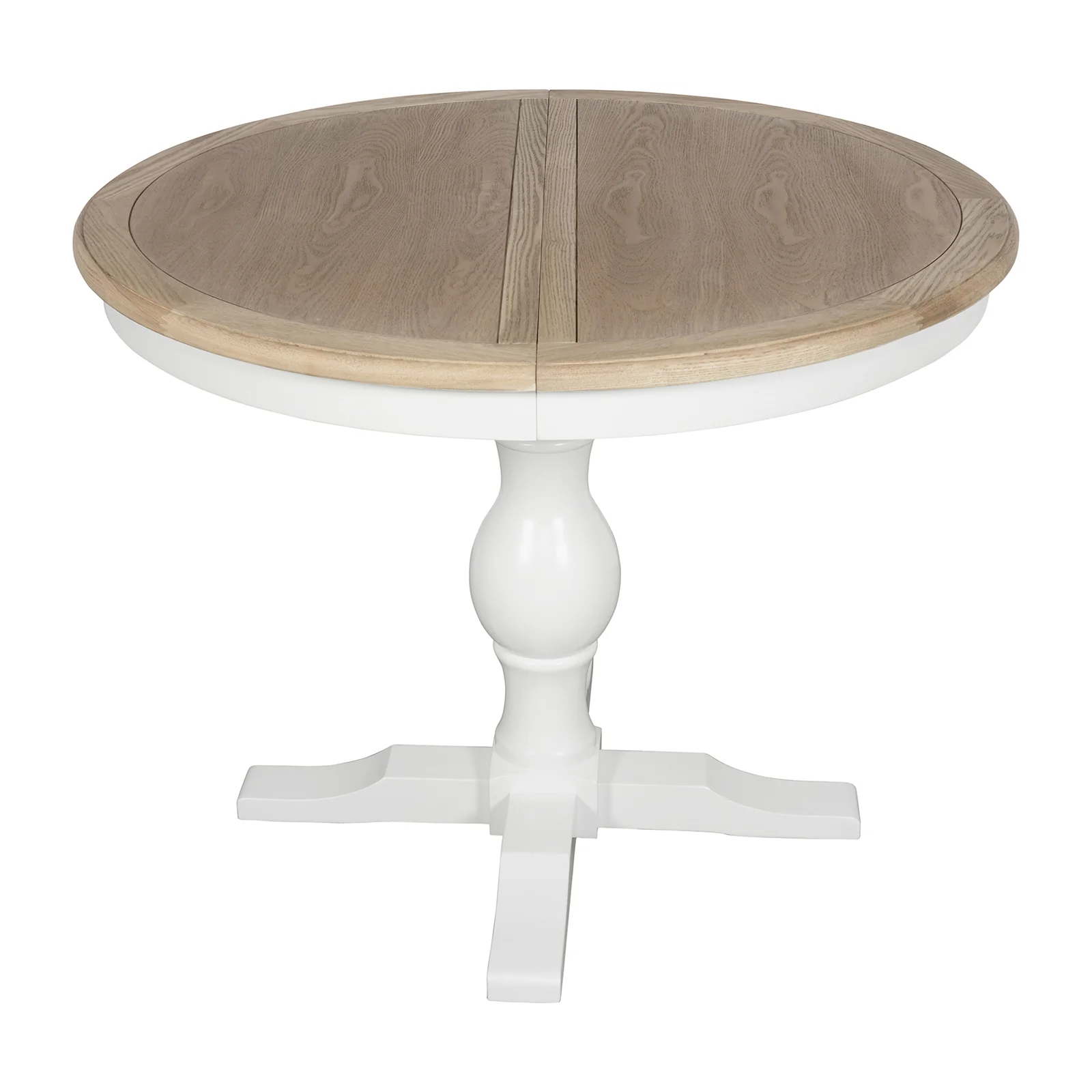 Hamptons/French Provincial Extendable Pedestal Round 100-150cm Extendable Dining Table - Image 7