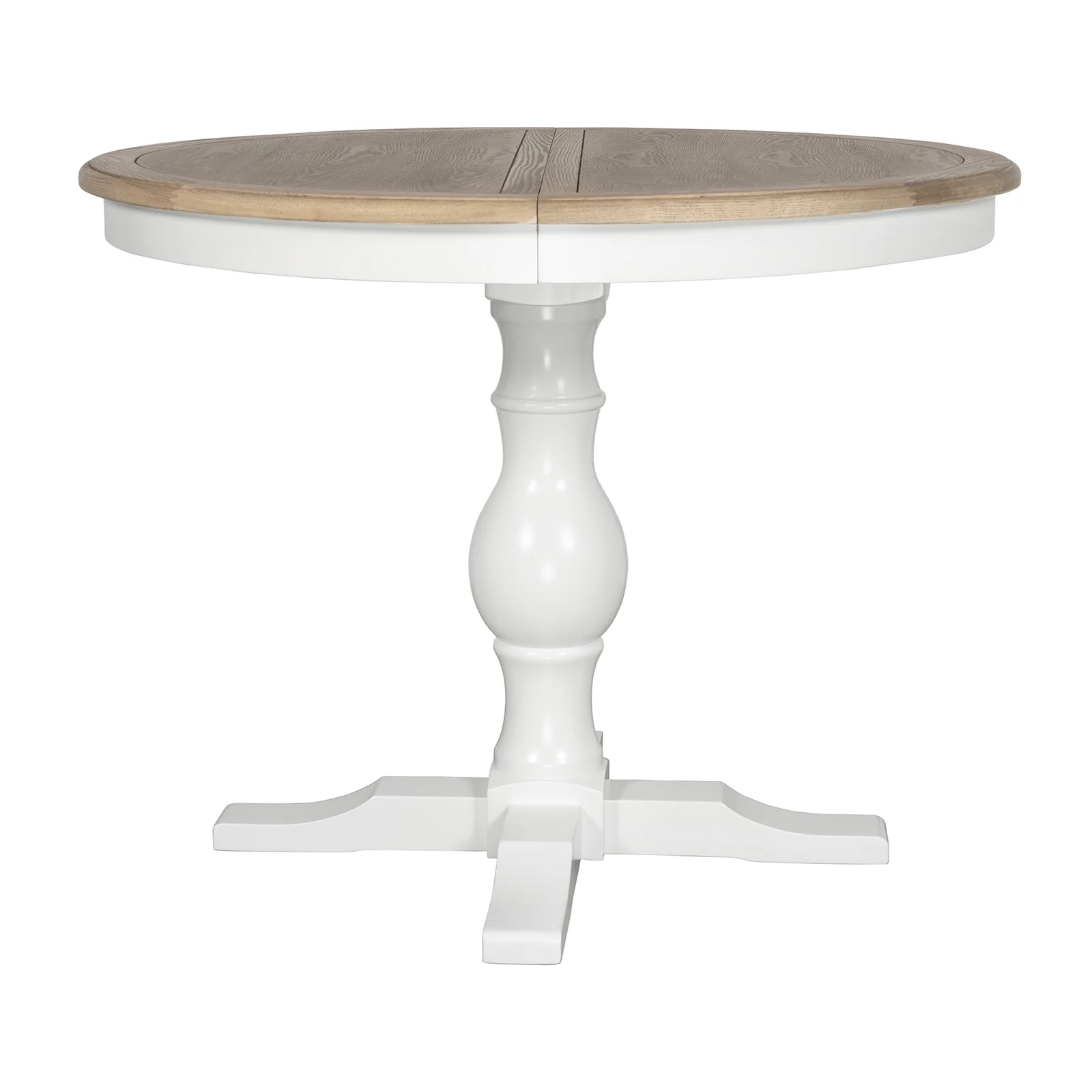 Hamptons/French Provincial Extendable Pedestal Round 100-150cm Extendable Dining Table - Image 8