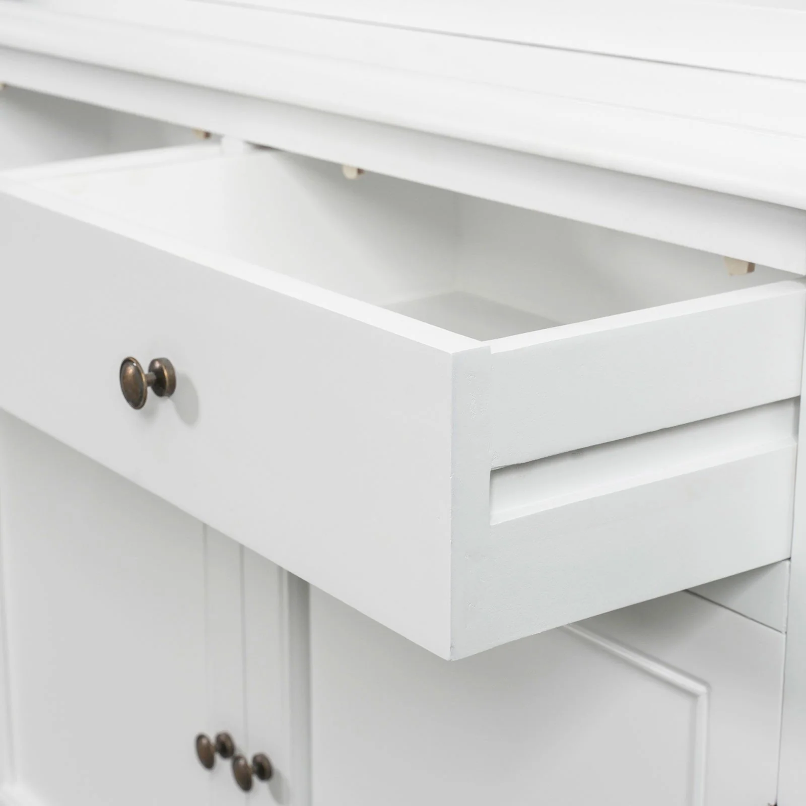Hampton Halifax 2 Glass Door Hutch Display and Buffet Cabinet Bookcase Cupboard - Image 18