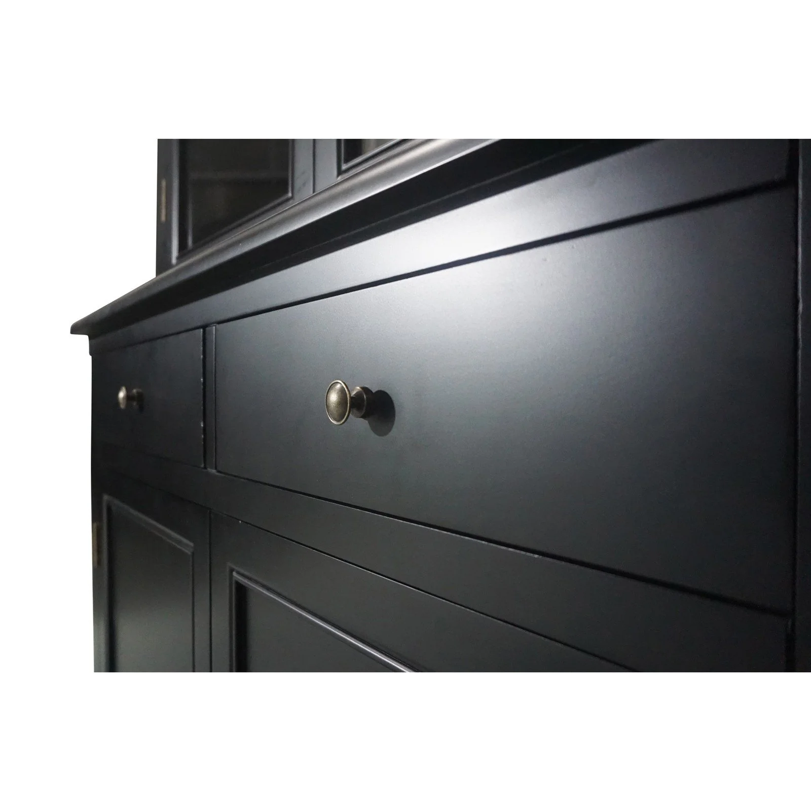 Hampton Halifax 2 Glass Door Hutch Display and Buffet Cabinet Bookcase Cupboard - Image 54