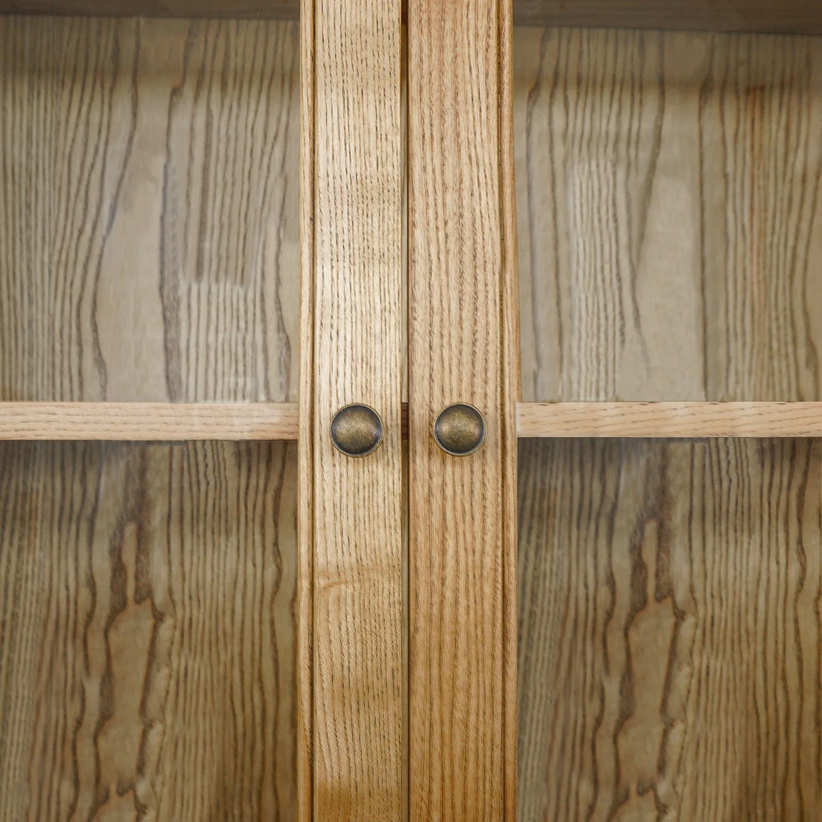 Hampton Halifax 2 Glass Door Hutch Display and Buffet Cabinet Bookcase Cupboard - Image 73