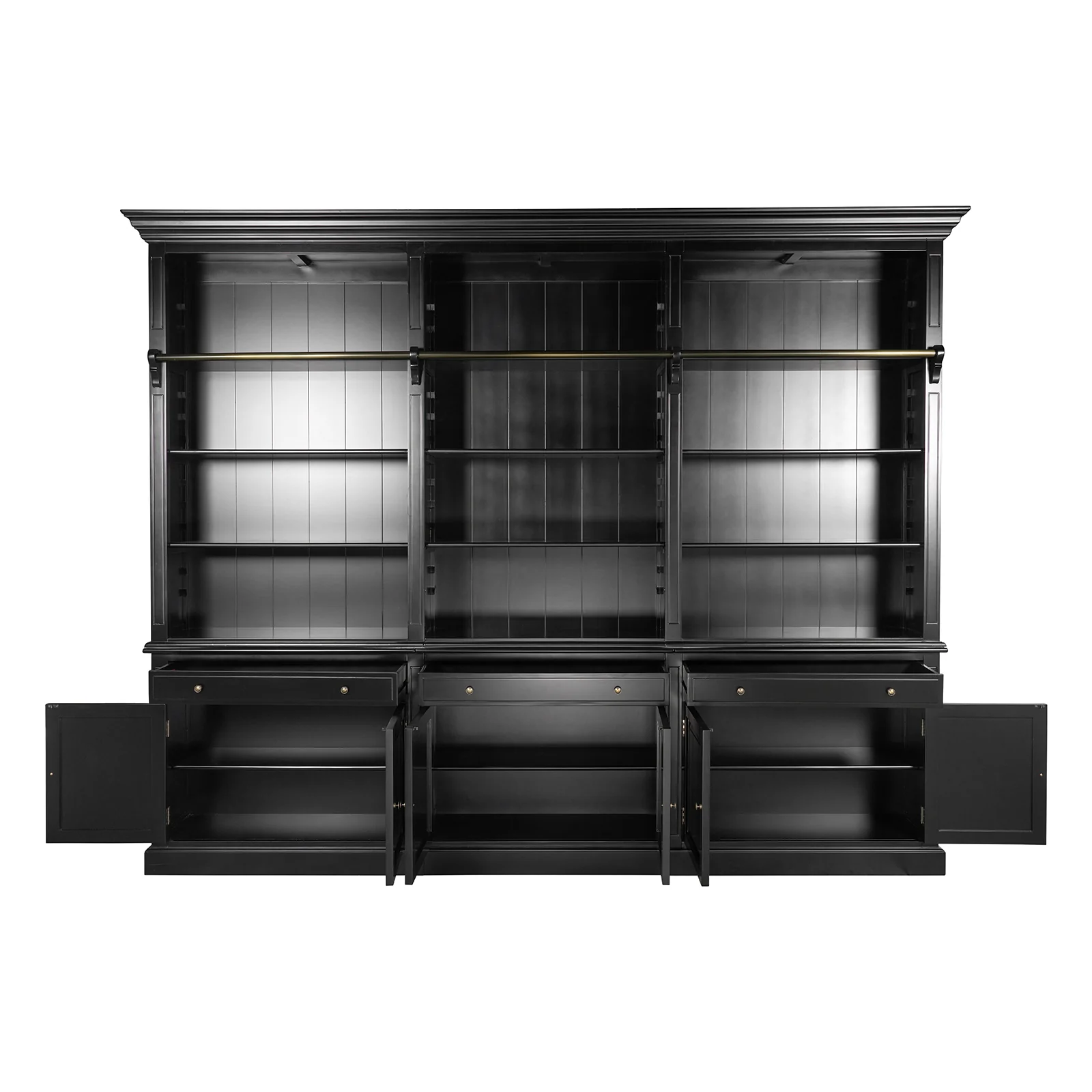 Hamptons Halifax 3 Bay Buffet and Hutch Bookcase with Ladder - Image 27