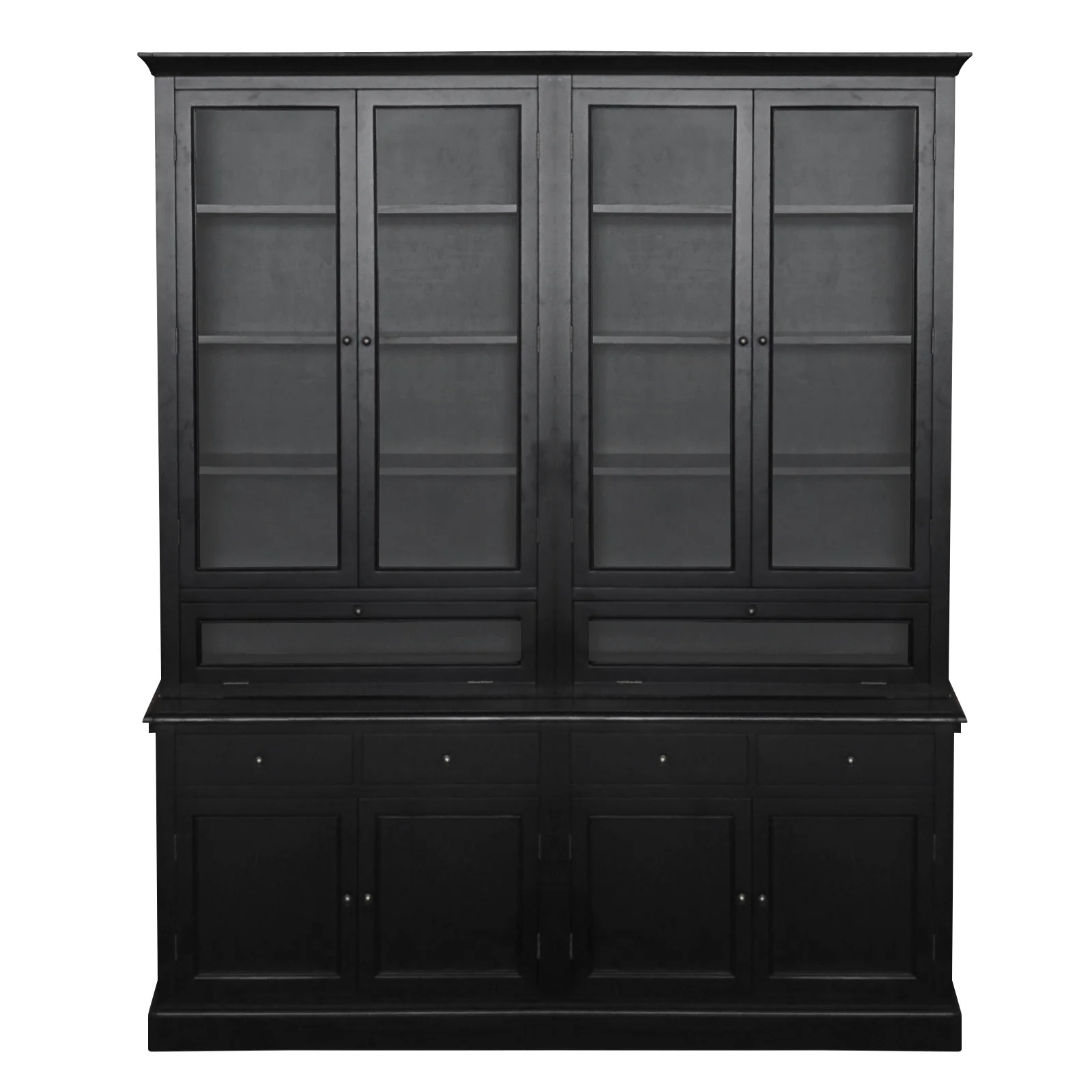 Hamptons Halifax 3 Glass Door Hutch Display Buffet Cabinet Bookcase Cupboard - Image 40