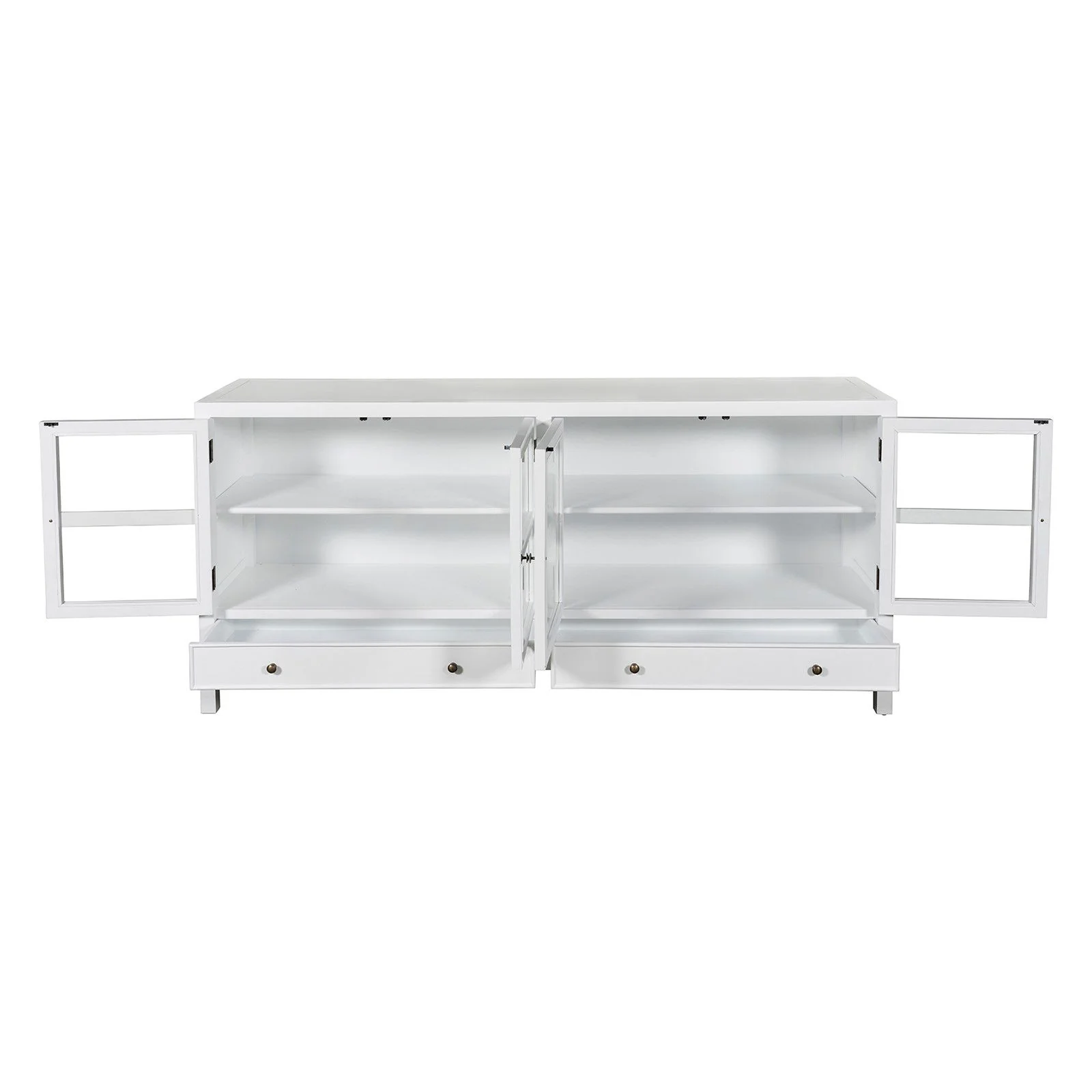 Hamptons Halifax 4 Glass Door Buffet Sideboard - Image 4