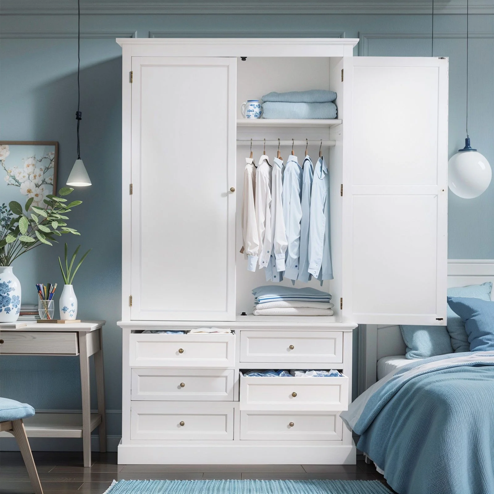 Hamptons Halifax 6 Drawer Wardrobe - Image 16