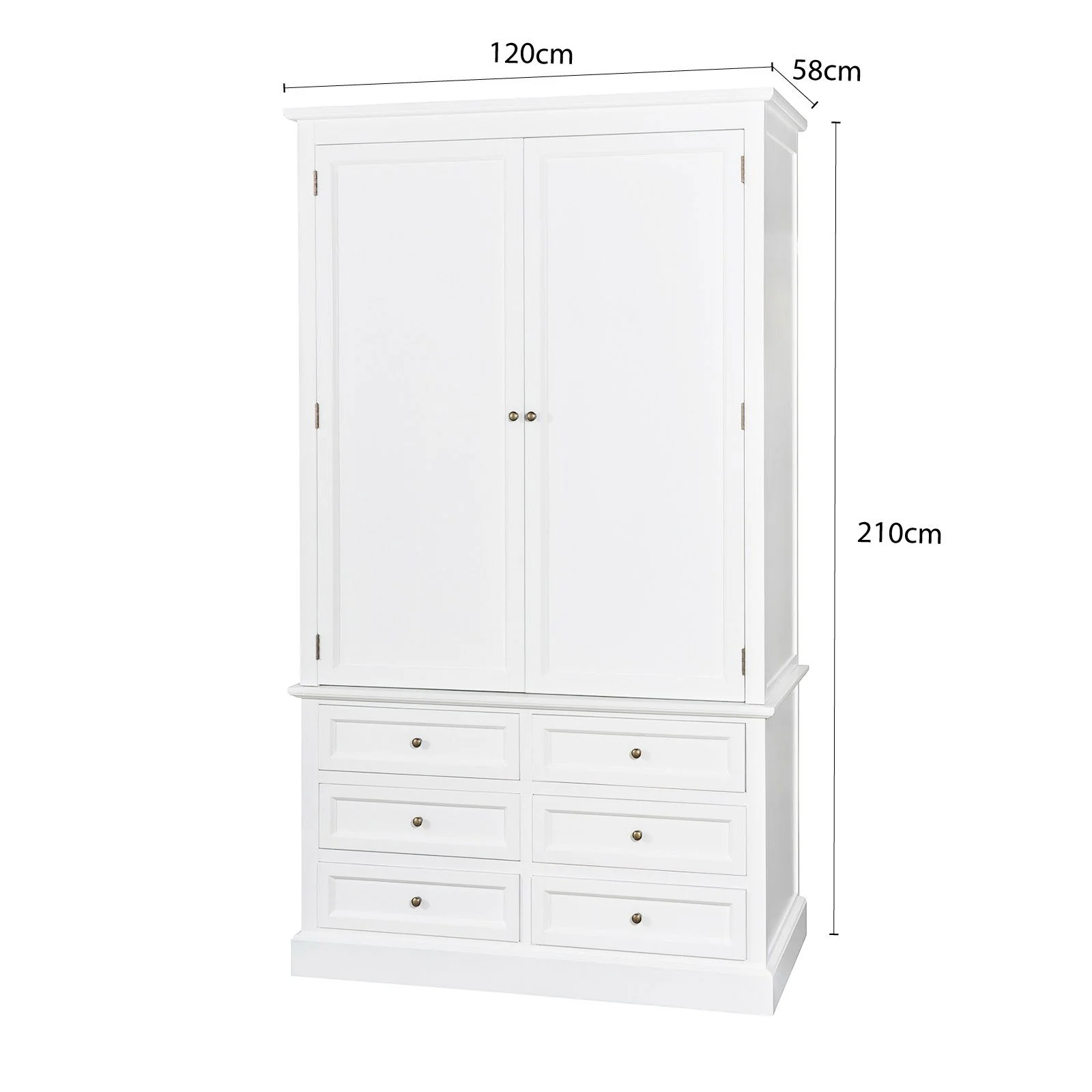 Hamptons Halifax 6 Drawer Wardrobe - Image 29