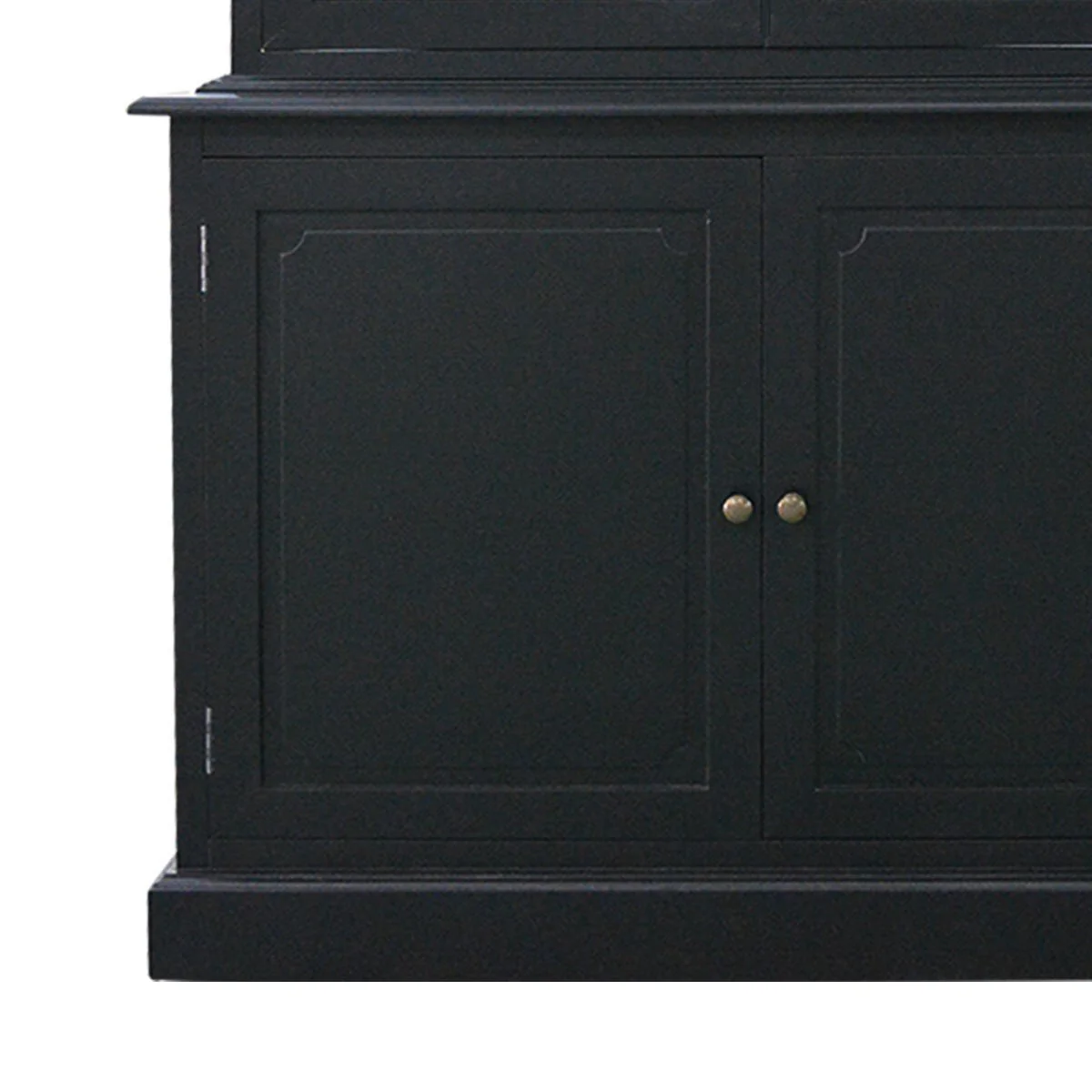 Hamptons Halifax Criss Cross Glass Door Display Hutch and Buffet Cabinet Bookcase - Image 6