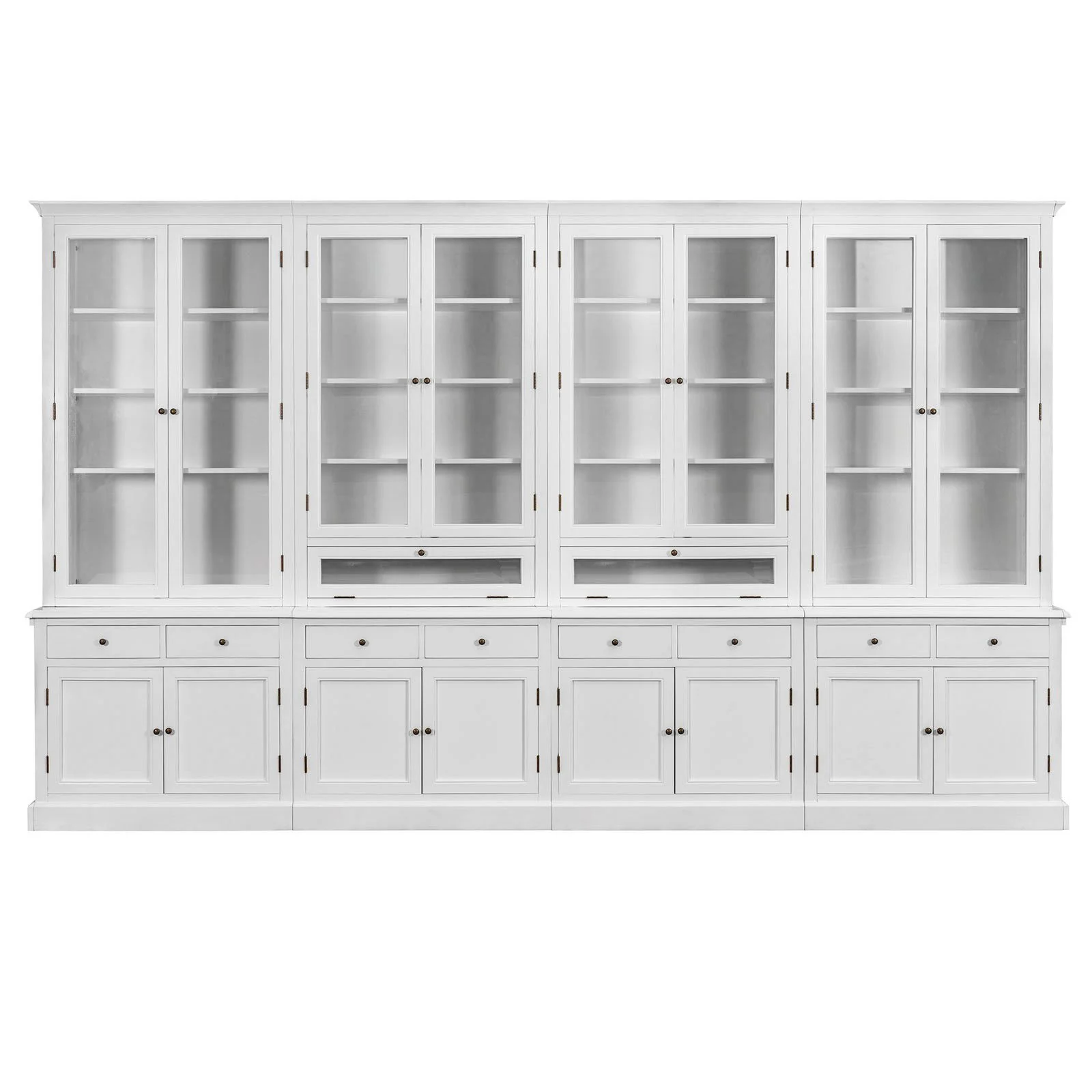 Hamptons Halifax Glass Door Hutch Modular Display Buffet Cabinet Bookcase Cupboard - Image 10