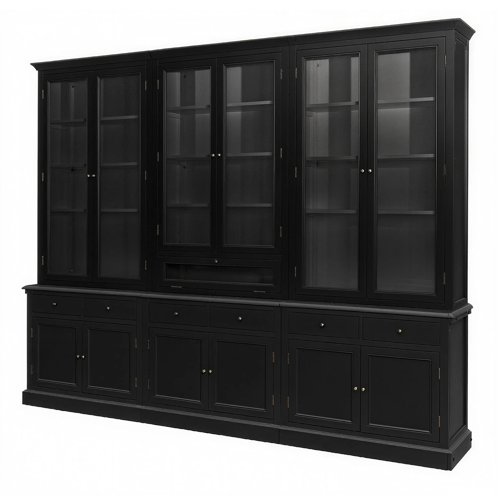 Hamptons Halifax Glass Door Hutch Modular Display Buffet Cabinet Bookcase Cupboard - Image 32