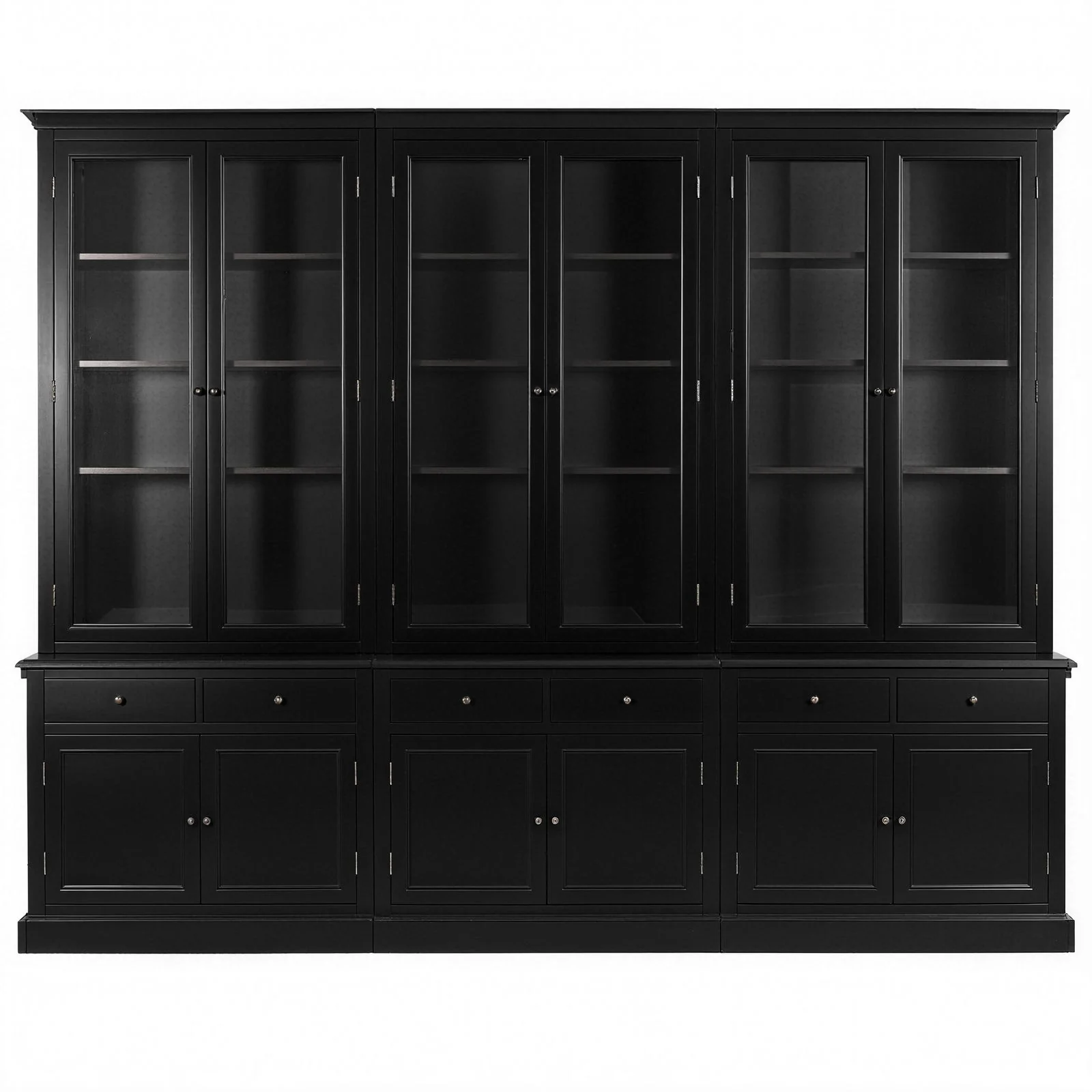 Hamptons Halifax Glass Door Hutch Modular Display Buffet Cabinet Bookcase Cupboard - Image 33