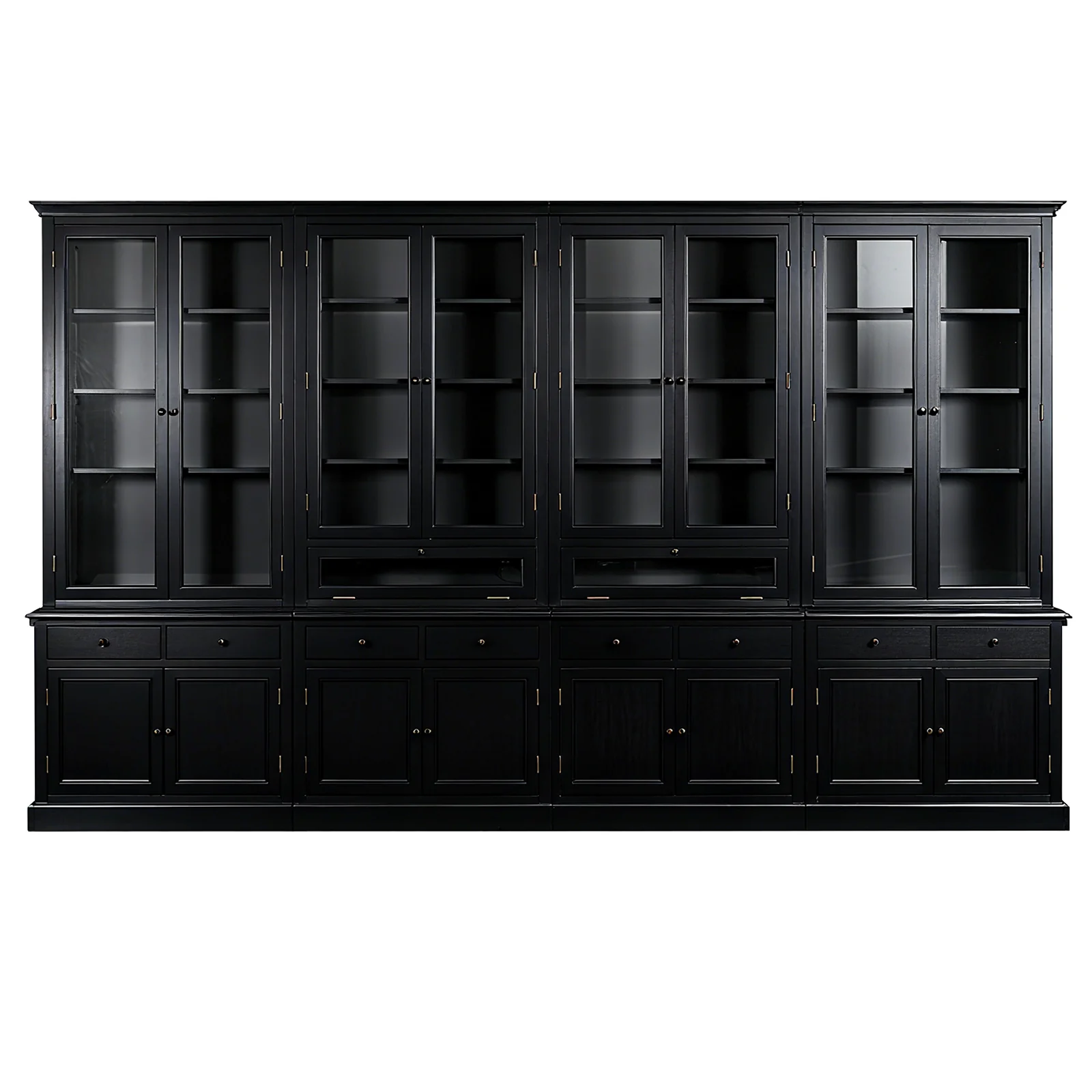 Hamptons Halifax Glass Door Hutch Modular Display Buffet Cabinet Bookcase Cupboard - Image 36