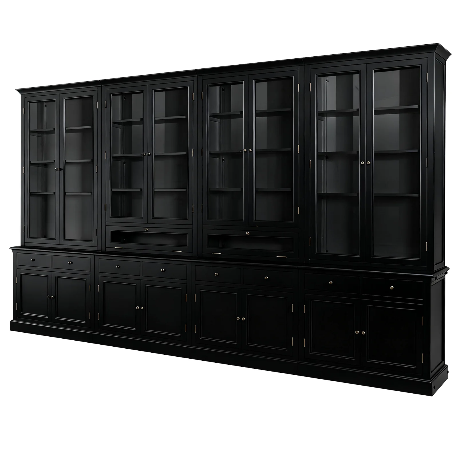 Hamptons Halifax Glass Door Hutch Modular Display Buffet Cabinet Bookcase Cupboard - Image 40