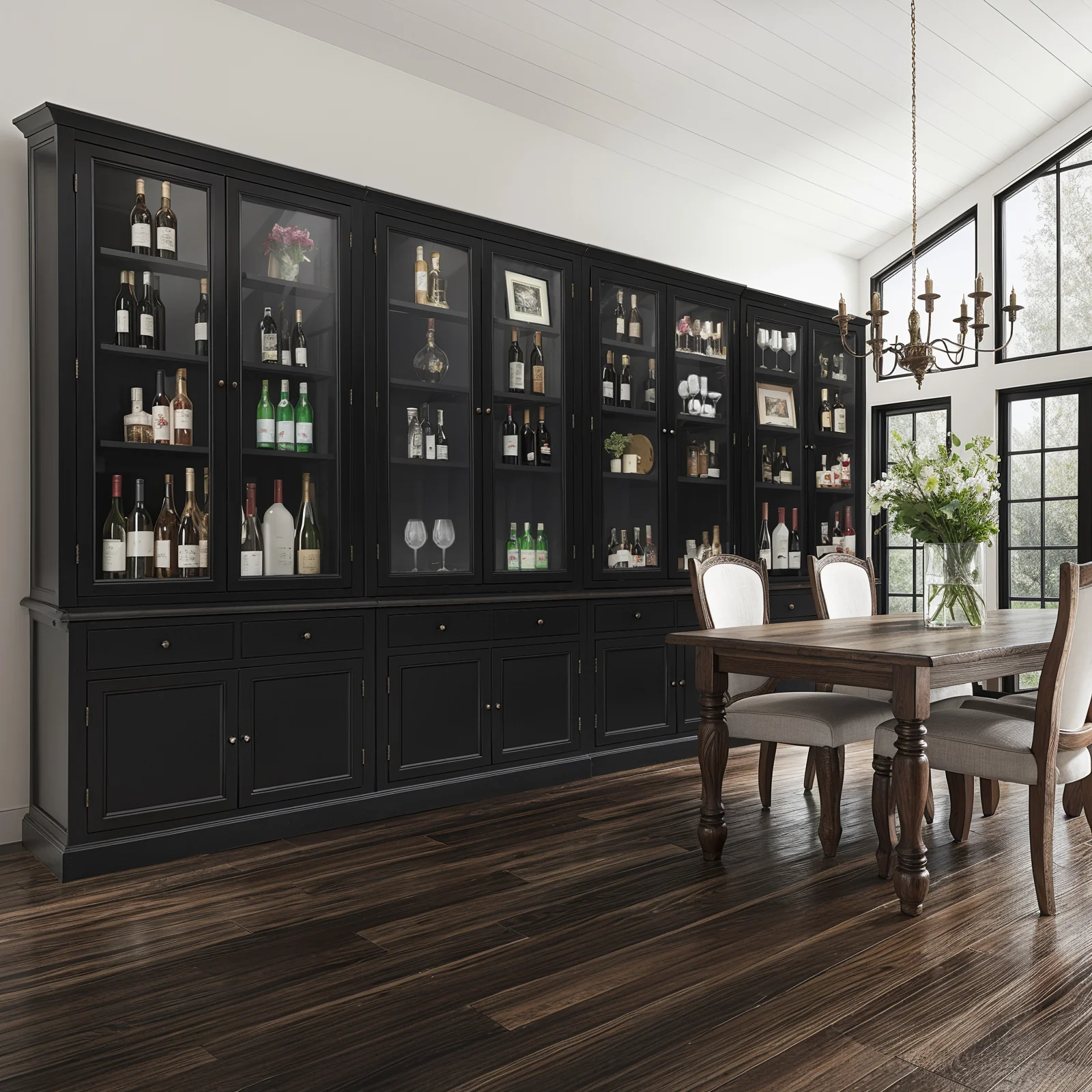Hamptons Halifax Glass Door Hutch Modular Display Buffet Cabinet Bookcase Cupboard - Image 45