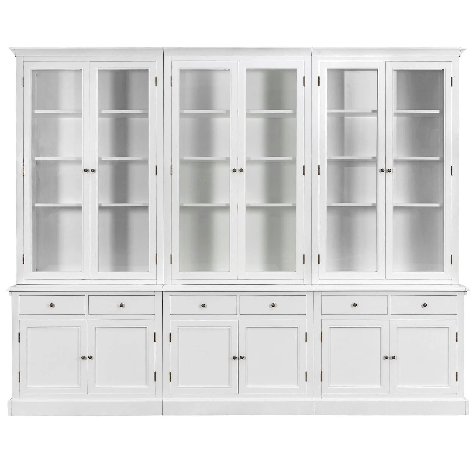 Hamptons Halifax Glass Door Hutch Modular Display Buffet Cabinet Bookcase Cupboard - Image 6