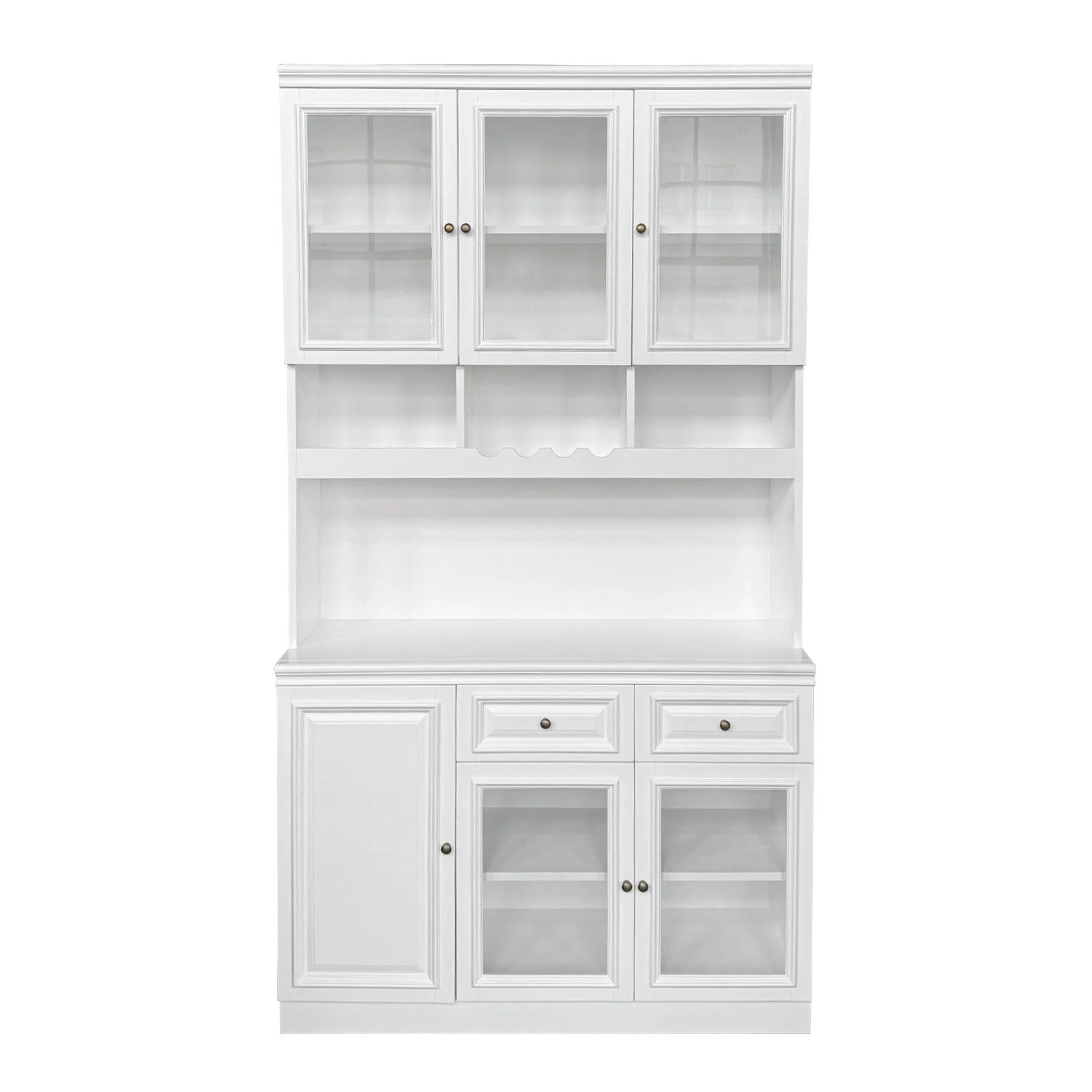 Hamptons Halifax Kitchen Pantry Glass Display Buffet and Wine Cabinet - Image 4