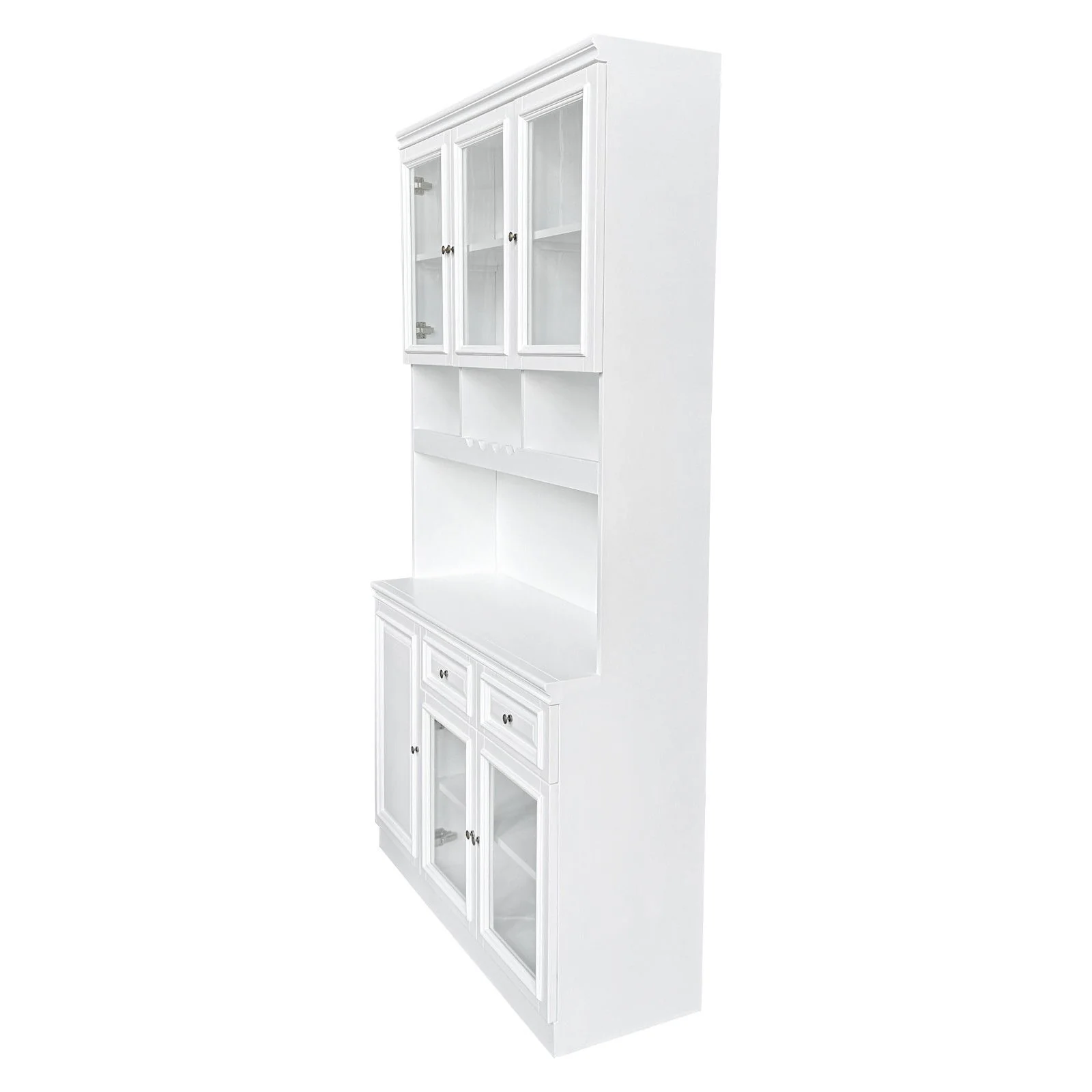 Hamptons Halifax Kitchen Pantry Glass Display Buffet and Wine Cabinet - Image 5