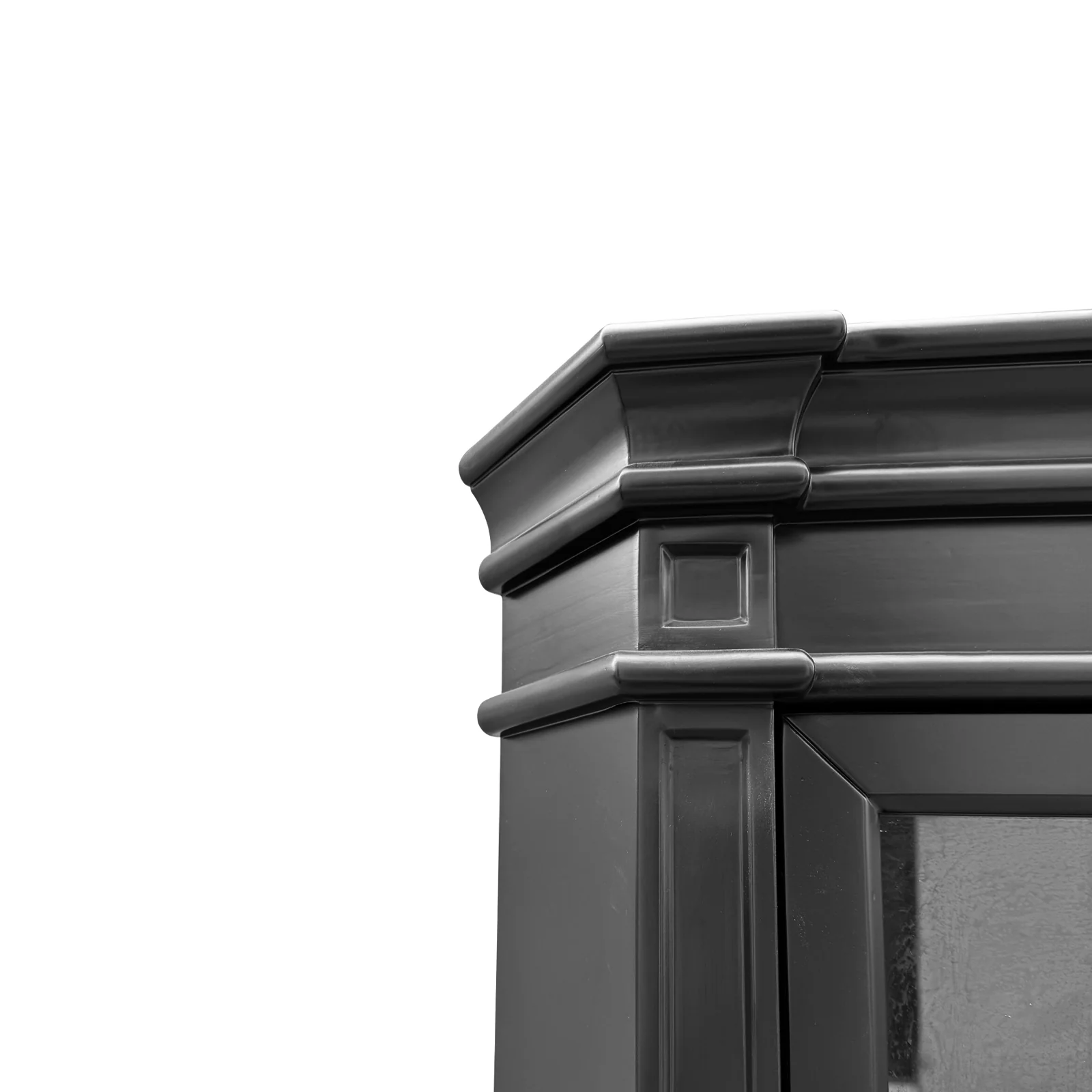 Hamptons Coastal L-Shape Corner Glass Door Display Cabinet - Image 17