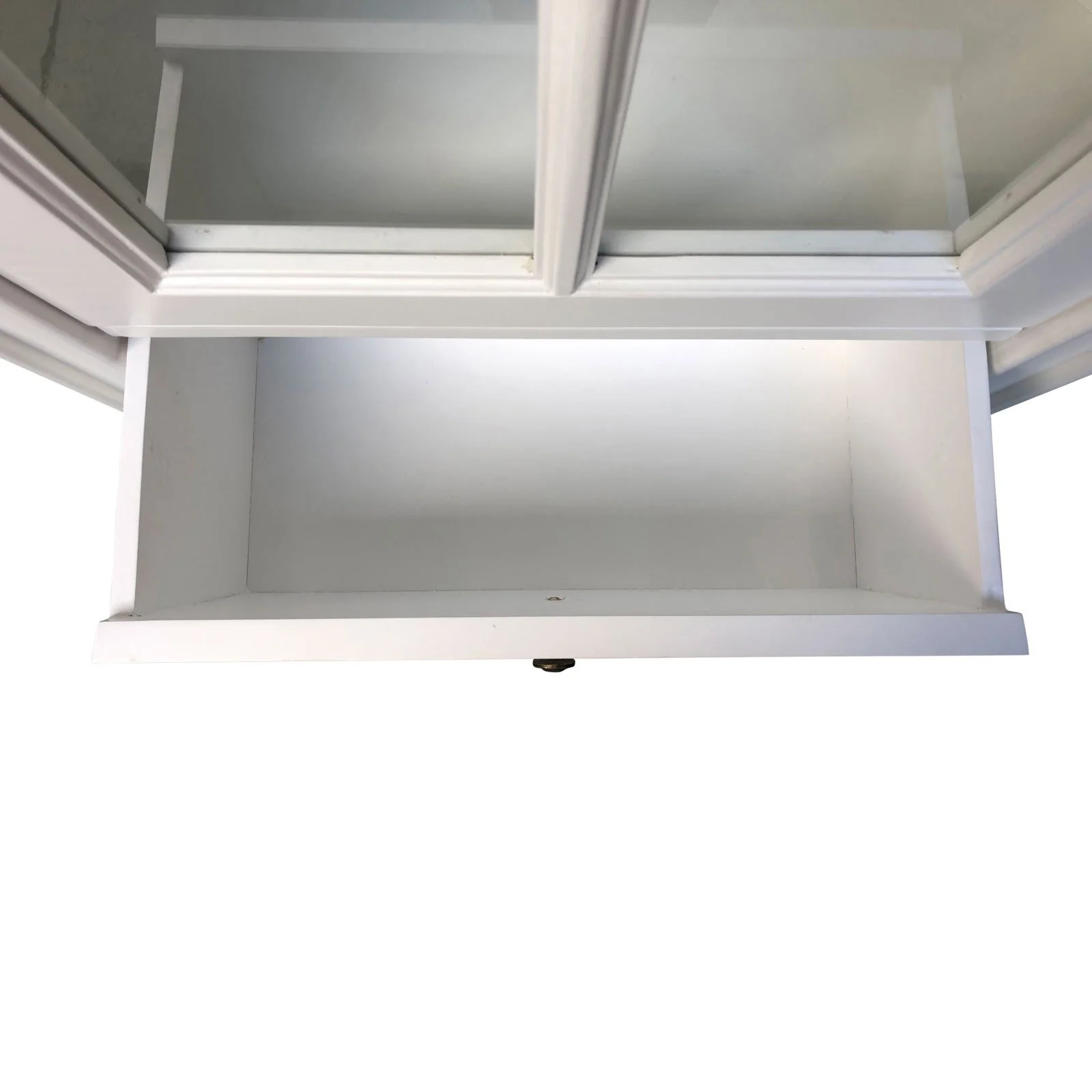 Hamptons Coastal L-Shape Corner Glass Door Display Cabinet - Image 7