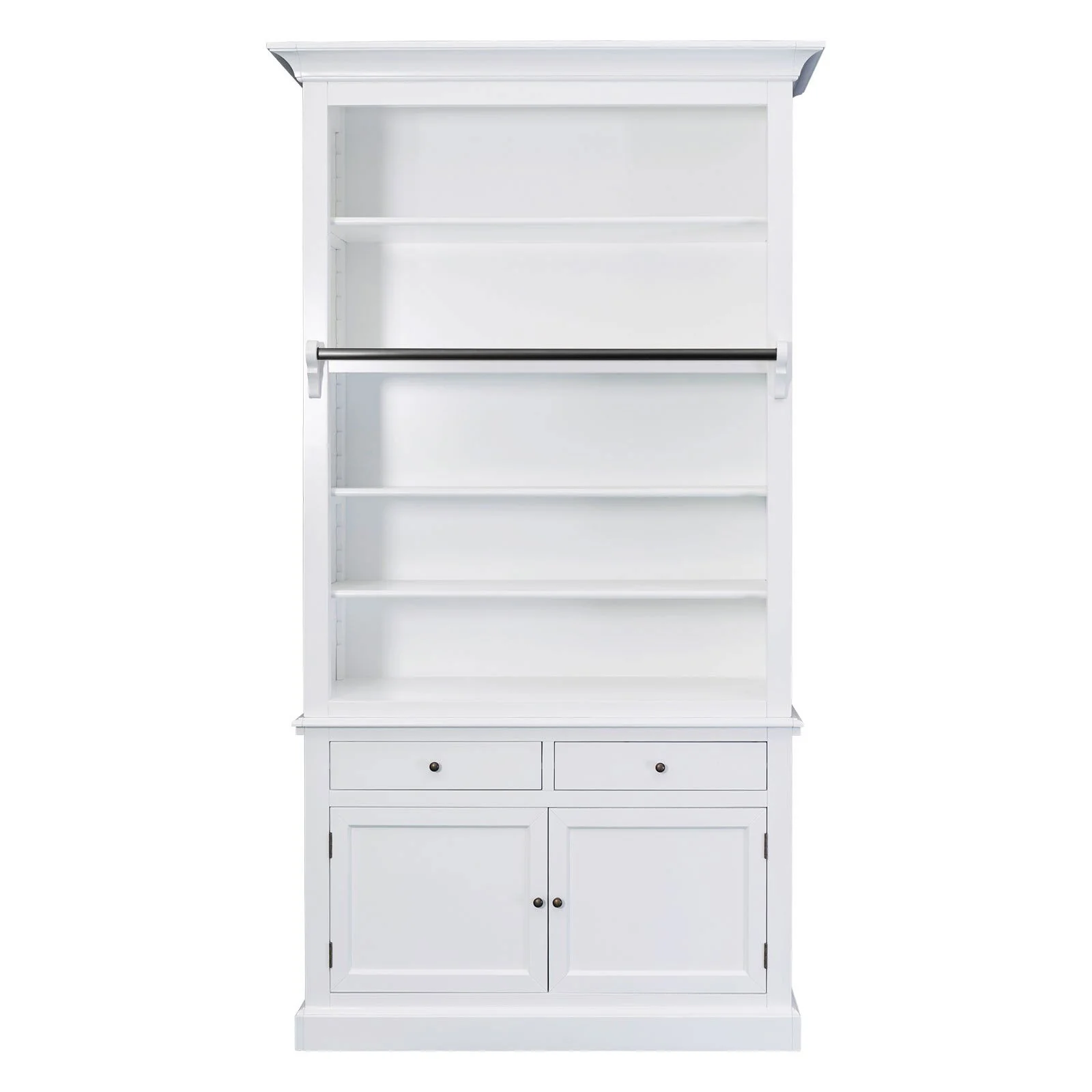 Hamptons Halifax Open Extendable Bookcase with Ladder 250-368cm - Image 31