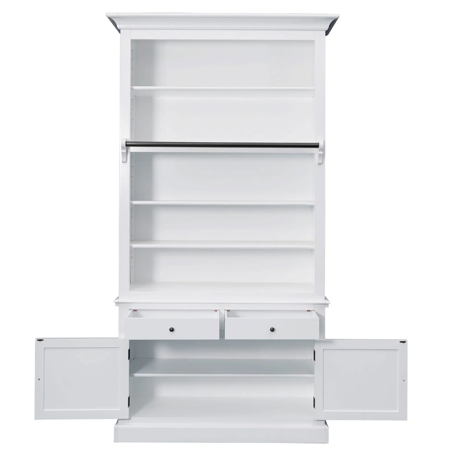 Hamptons Halifax Open Extendable Bookcase with Ladder 250-368cm - Image 35