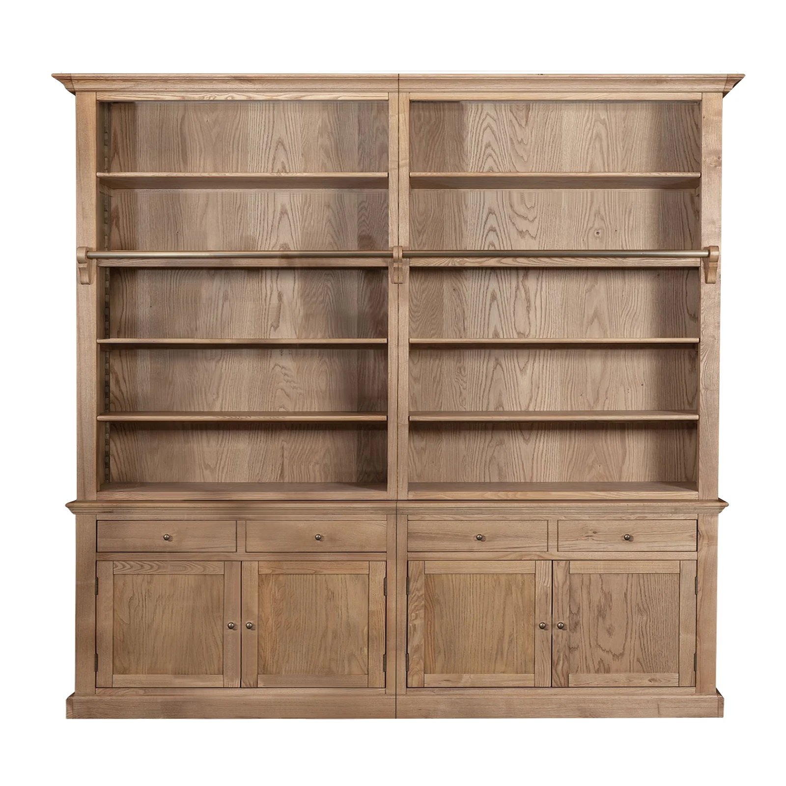 Hamptons Halifax Open Extendable Bookcase with Ladder 250-368cm - Image 57