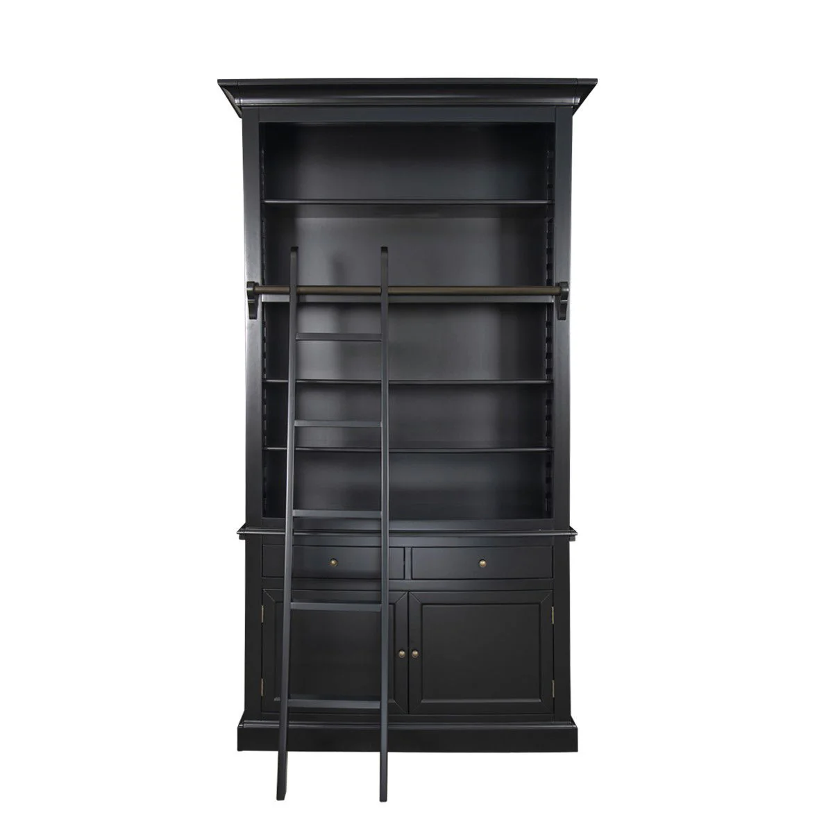 Hamptons Halifax Open Extendable Bookcase with Ladder 486-604cm - Image 26