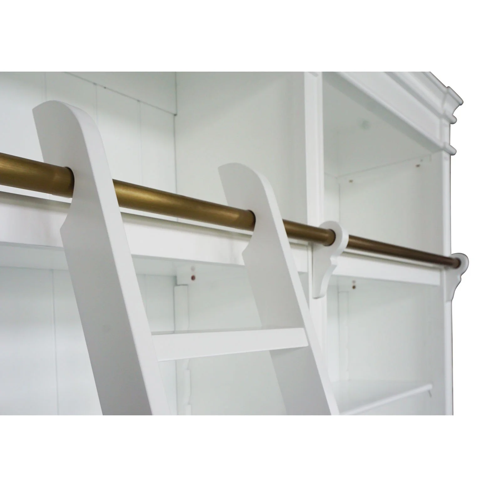 Hamptons Halifax Open Library Bookcase with Ladder 170cm - Image 10