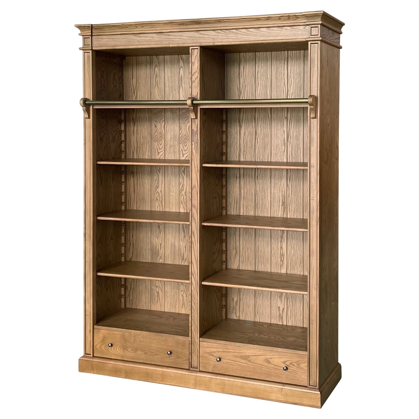 Hamptons Halifax Open Library Bookcase with Ladder 170cm - Image 28