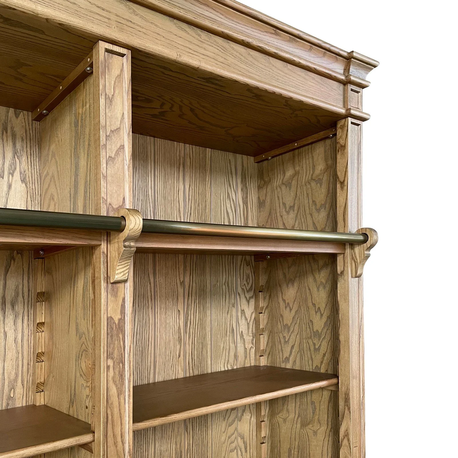 Hamptons Halifax Open Library Bookcase with Ladder 170cm - Image 34