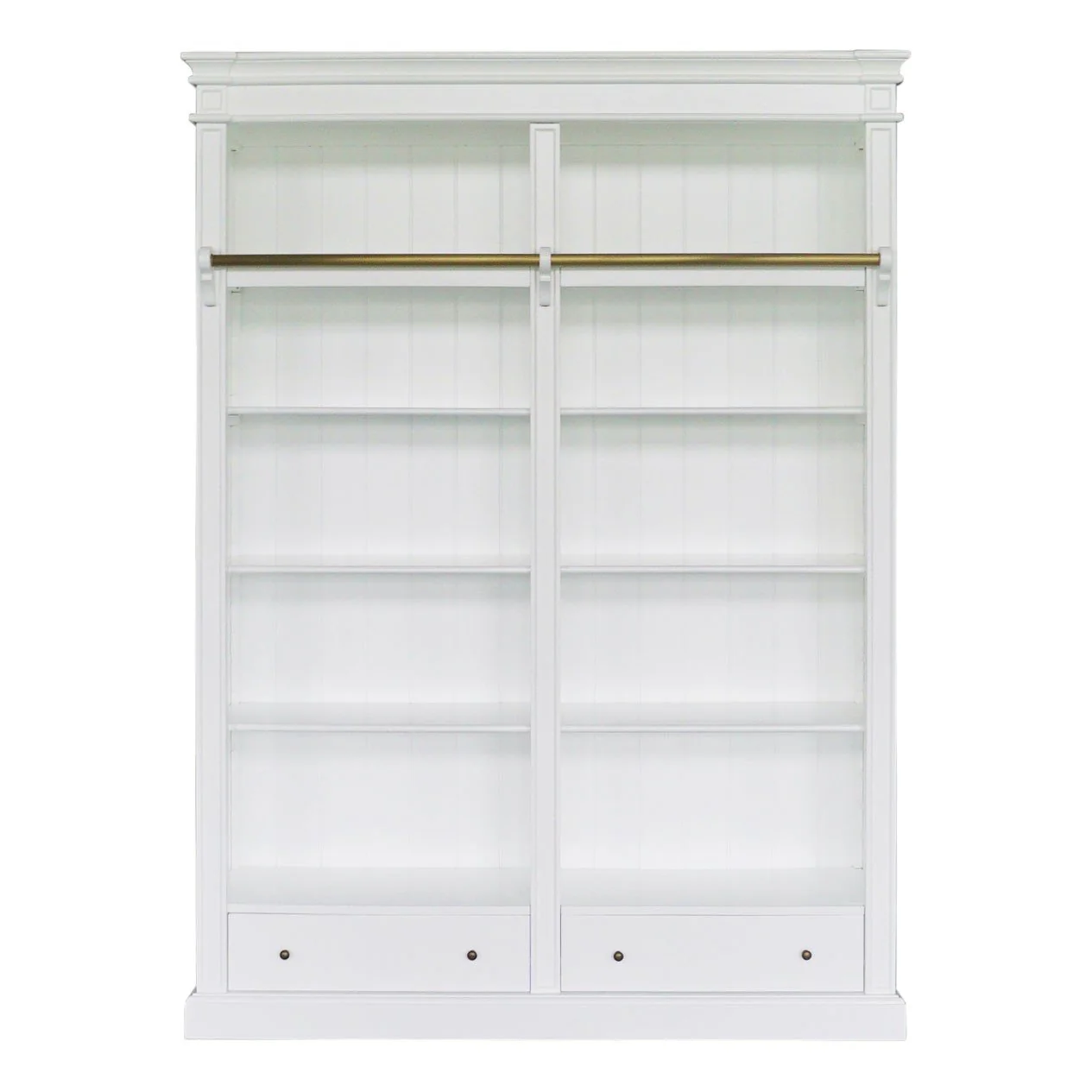 Hamptons Halifax Open Library Bookcase with Ladder 170cm - Image 4