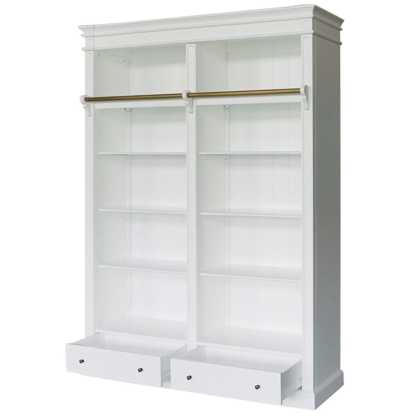 Hamptons Halifax Open Library Bookcase with Ladder 170cm - Image 6